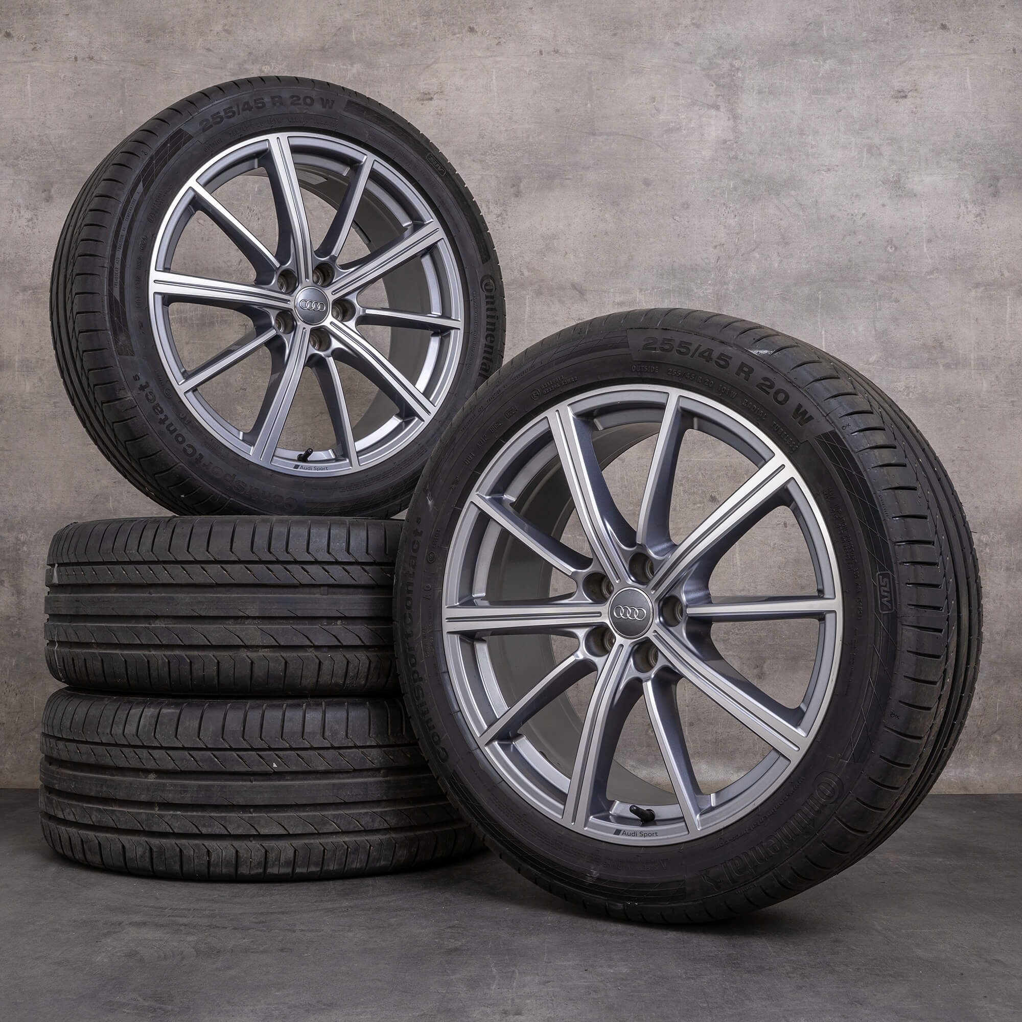 Llantas originales Audi Q5 SQ5 de 20 pulgadas FY llantas verano 80A601025AP antracita pulido brillante