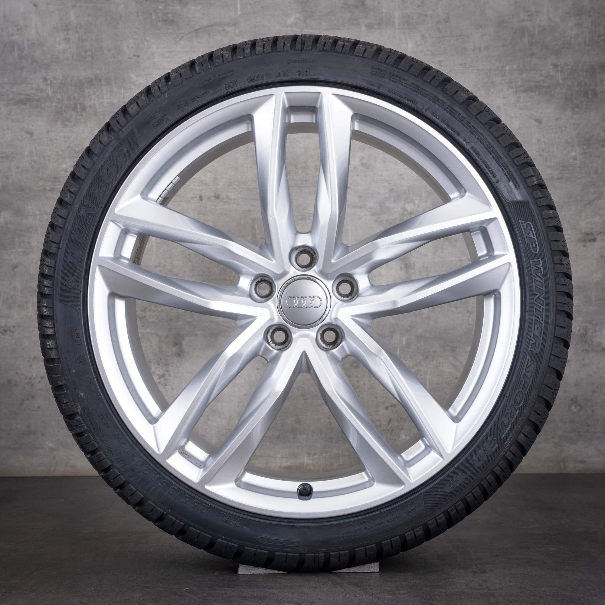 Original Audi A6 S6 Winterräder 20 Zoll 4G C7 Felgen 4G9601025N silber glanz - Rad 2 von 4