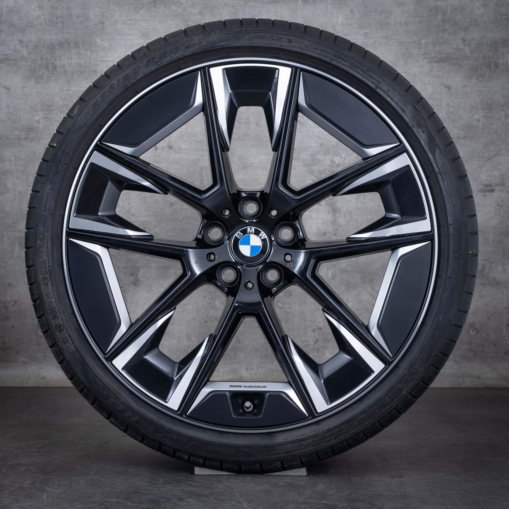 Oryginalne felgi BMW serii 5 20 cali G30 G31 letnie koła Styling 1001 M Sport Edition 6895212 6895213 czarne Polerowane