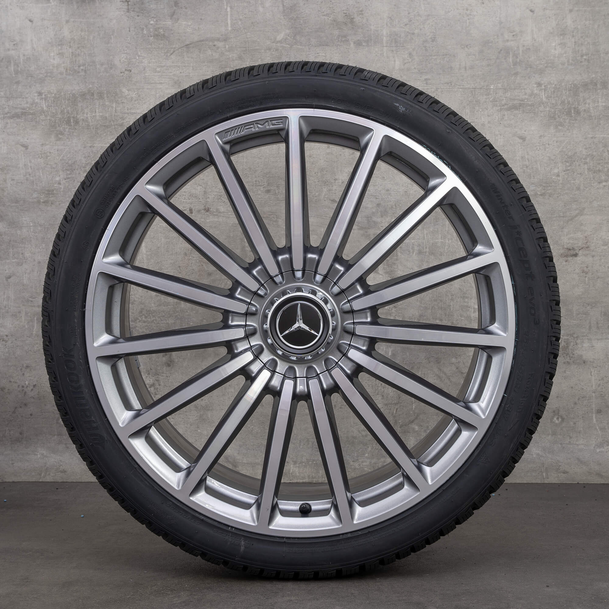 Alkuperäiset Mercedes Benz GLA GLB 35 45 AMG talvirenkaat 21 tuuman X247 H247 vanteet A2474012200 himalajanharmaa kiillotettu UUSI