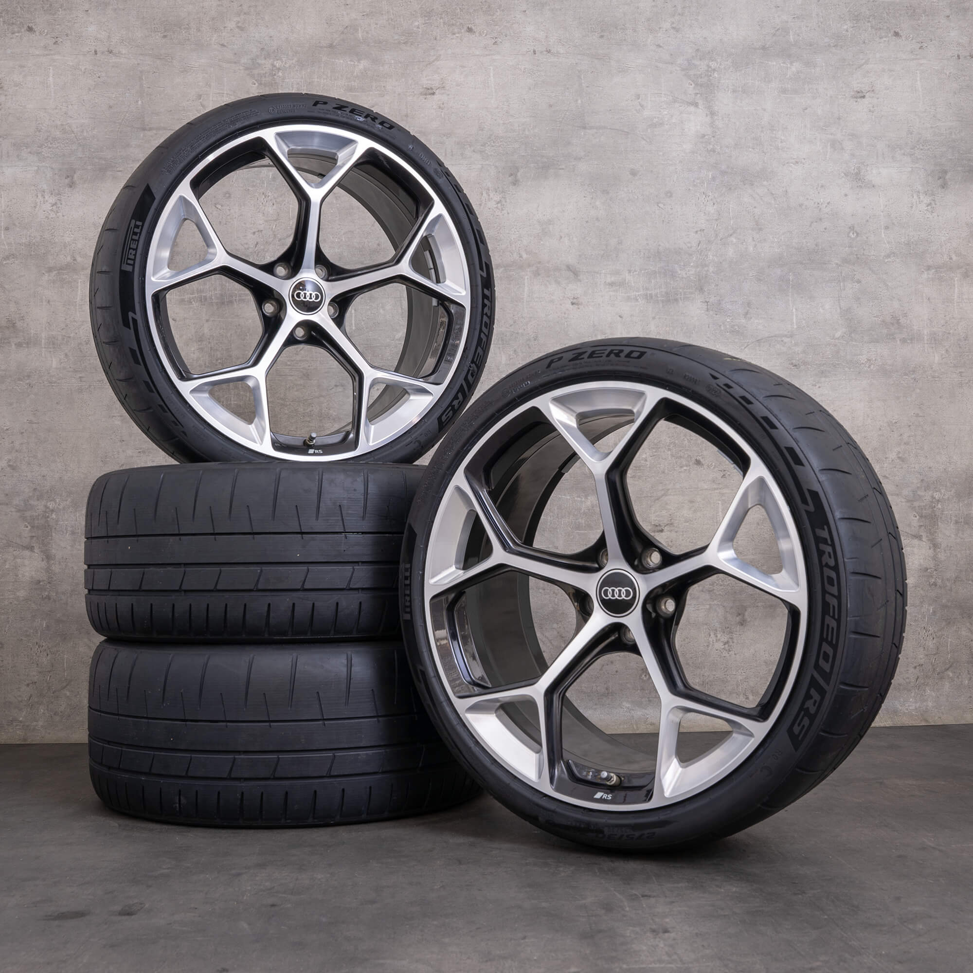 Llantas originales Audi RS4 RS5 20 pulgadas B9 8W F5 llantas de verano 8W0601025GJ granito pulido