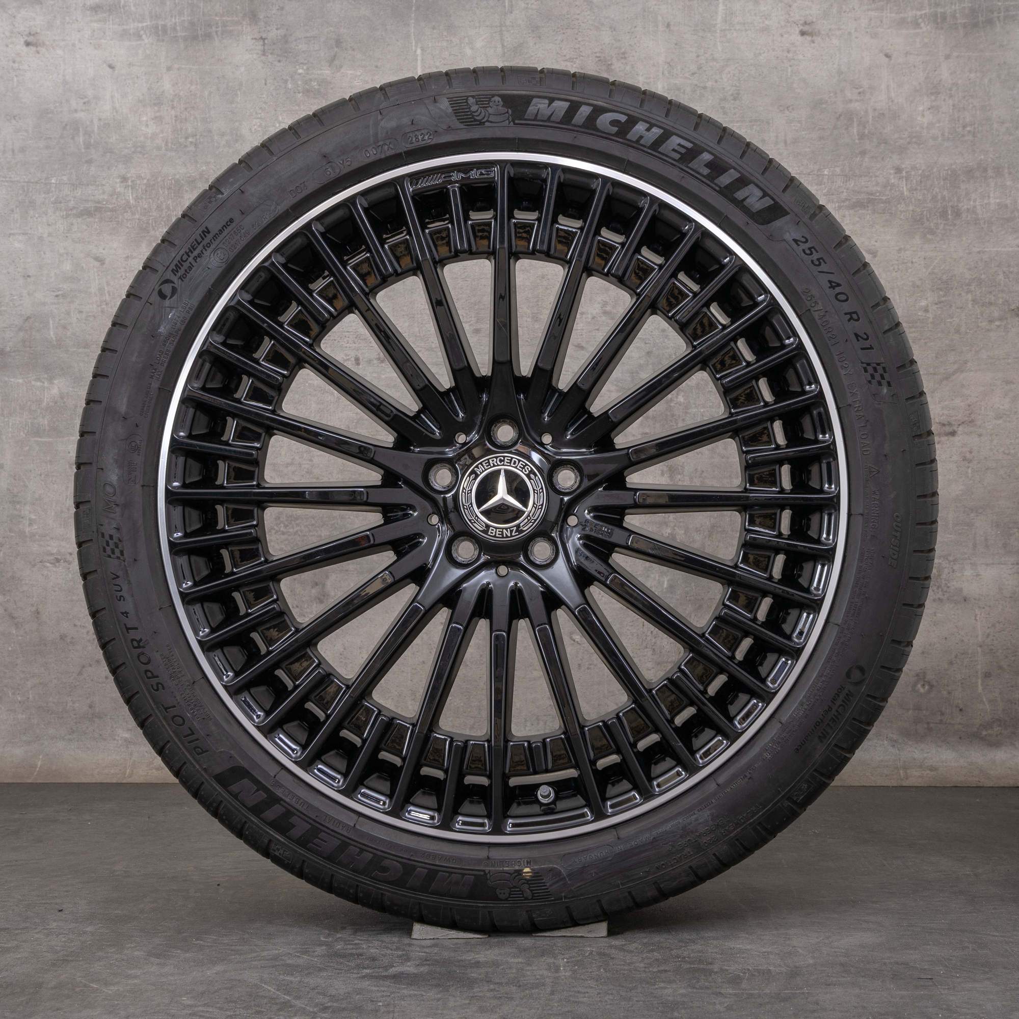 Alkuperäiset Mercedes Benz EQC AMG vanteet 21 tuuman N293 kesäpyörät A2934011000 A2934011100 musta kiillotettu