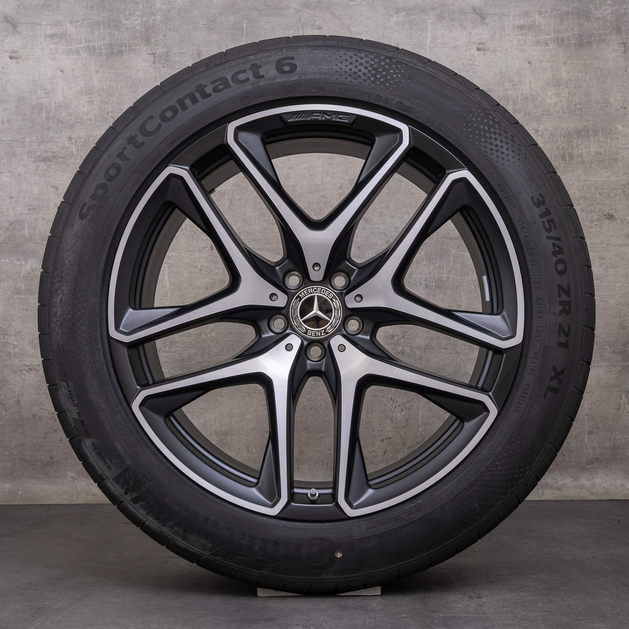 Originale Mercedes Benz GLE 53 63 AMG 4Matic+ cerchi 21 pollici X167 C167 Hybrid estivi A1674014200 A1674014300 nero opaco lucidato frontalmente