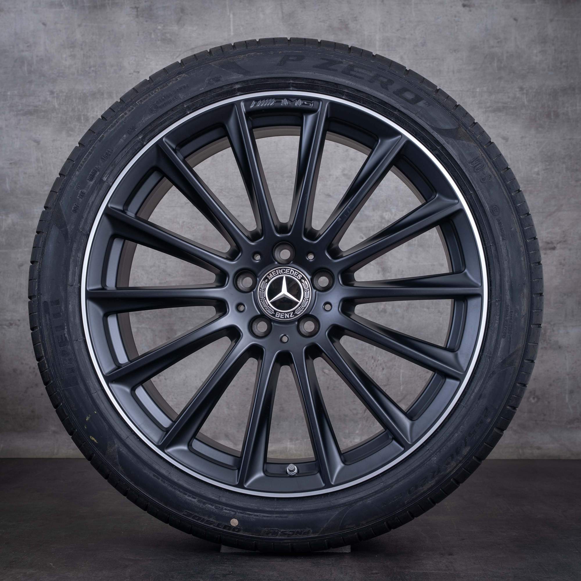 Jante originale Mercedes-Benz Clasa S pentru anvelope de iarnă 20 inch W223 V223 X223 coduri A2234011500 A2234011600 negru mat jante diamantate