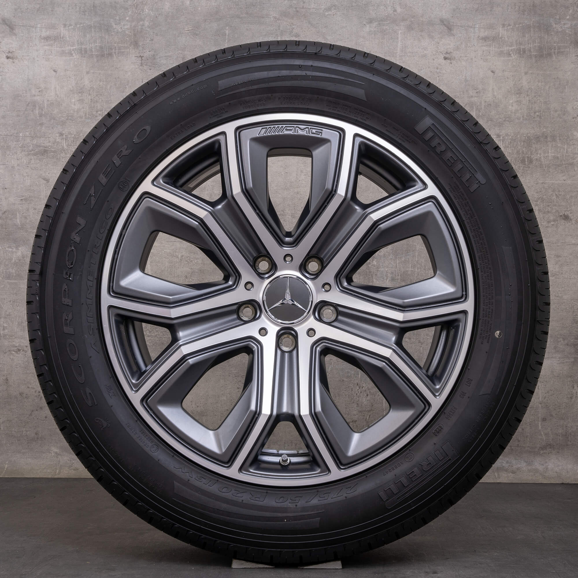 Original Mercedes Benz G-Class G63 AMG rodas de inverno 20 polegadas W463 W465 jantes A4654010900 tântalo cinza alto brilho NOVO