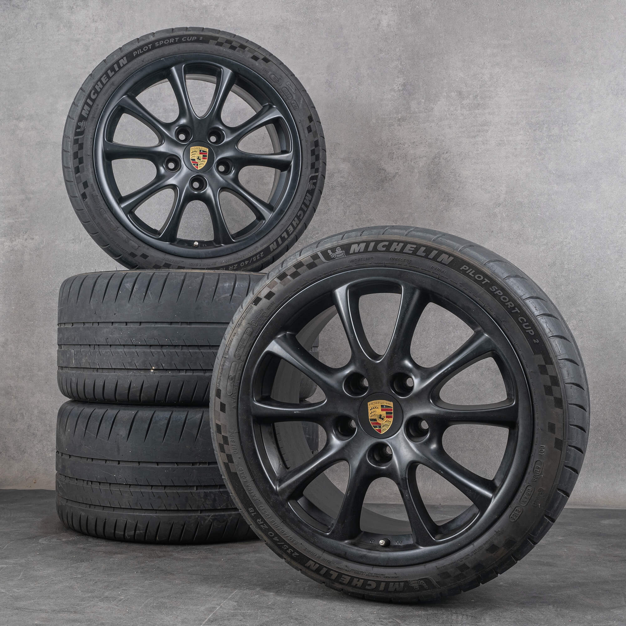 Originele Porsche 18 inch 996 velgen GT3 GT3RS RS zomerwielen 99636213605 zwart