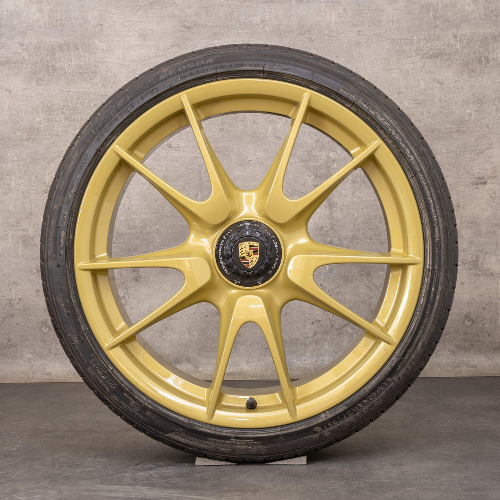 Original Porsche 911 Felgen 19 Zoll 997 GT3 Sommerräder 99736215795 99736216590 Felgen classic gold glanz