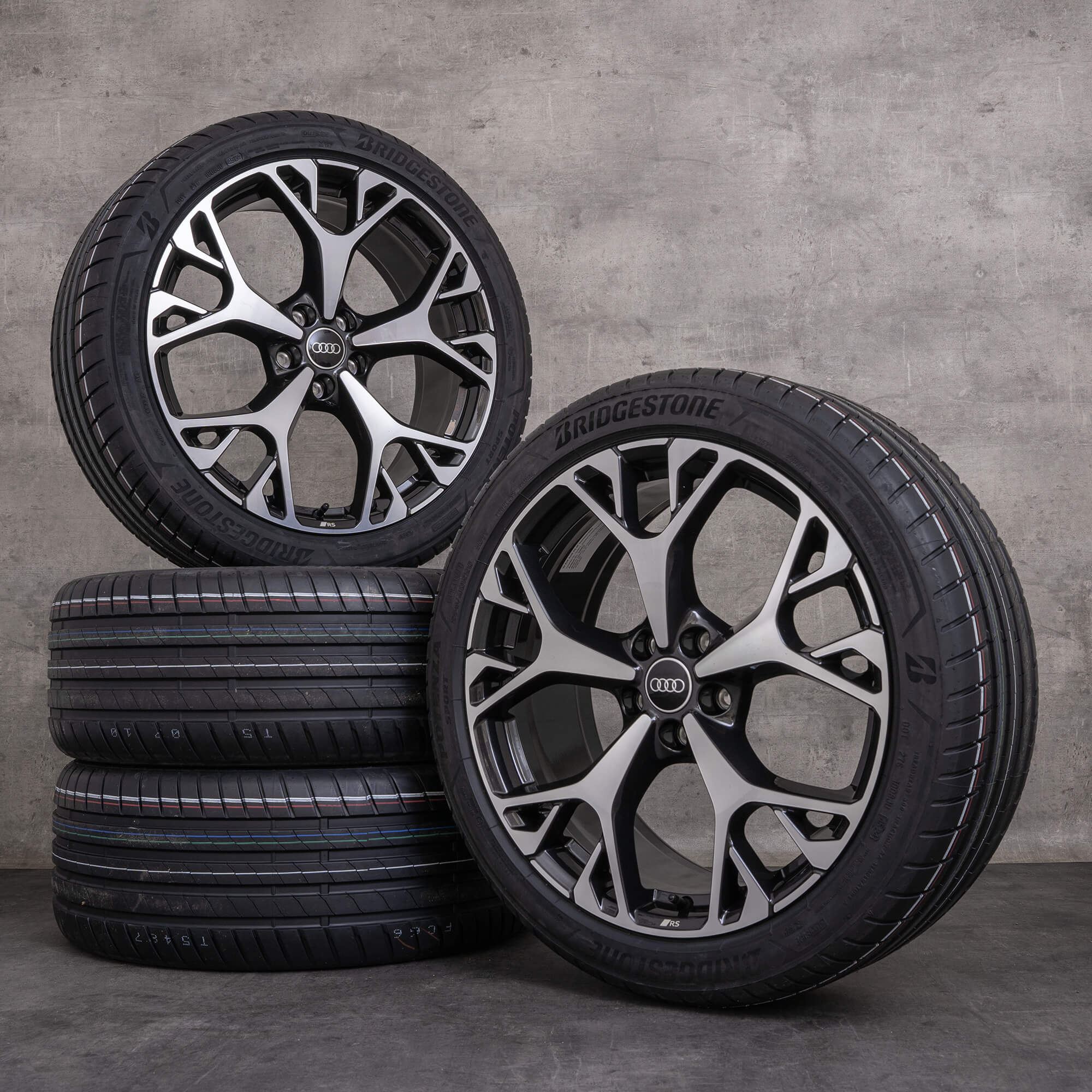 Oryginał Audi A6 koła 20 cali 4P C9 letnie 4P0601025L czarne polerowane NOWOŚĆ