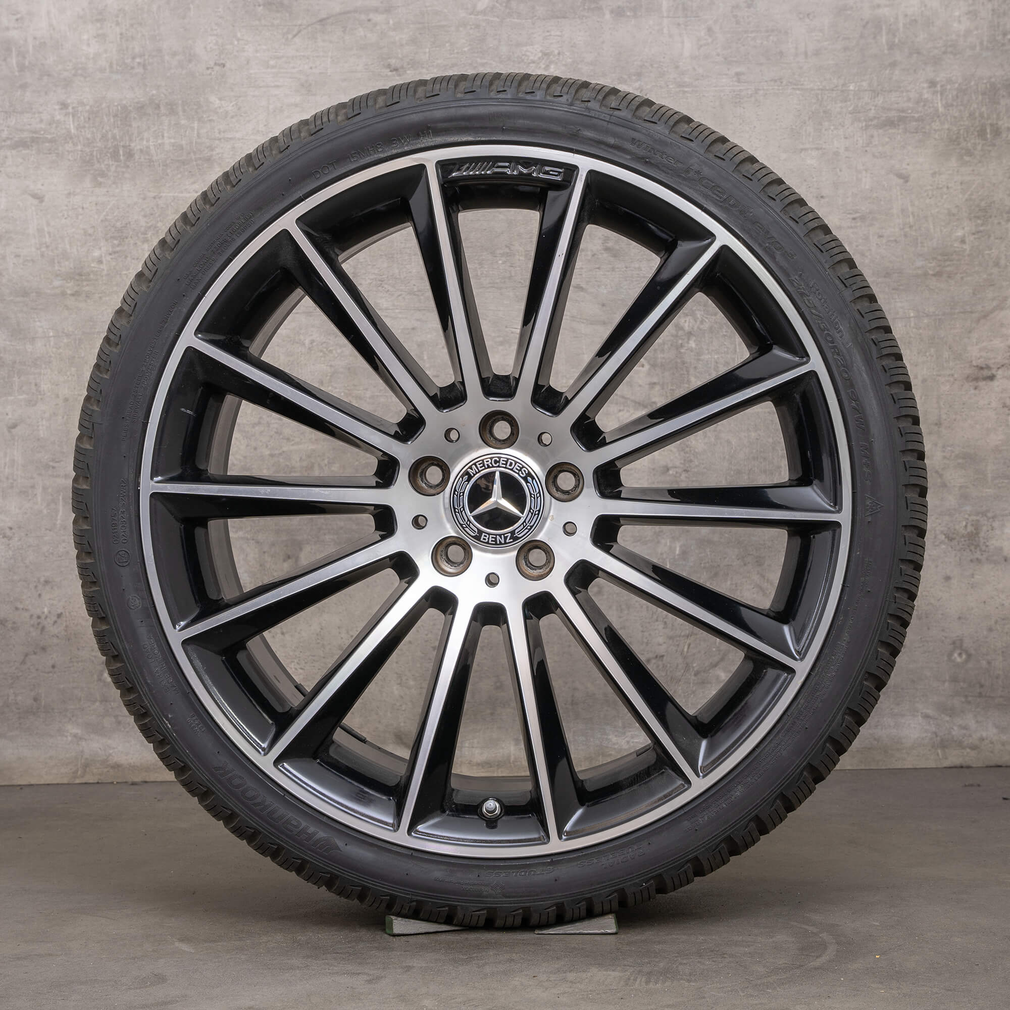 Orijinal Mercedes Benz CLS AMG kış jantları 20 inç W257 C257 jantlar A2574011900 A2574012000 siyah parlak tornalı YENİ