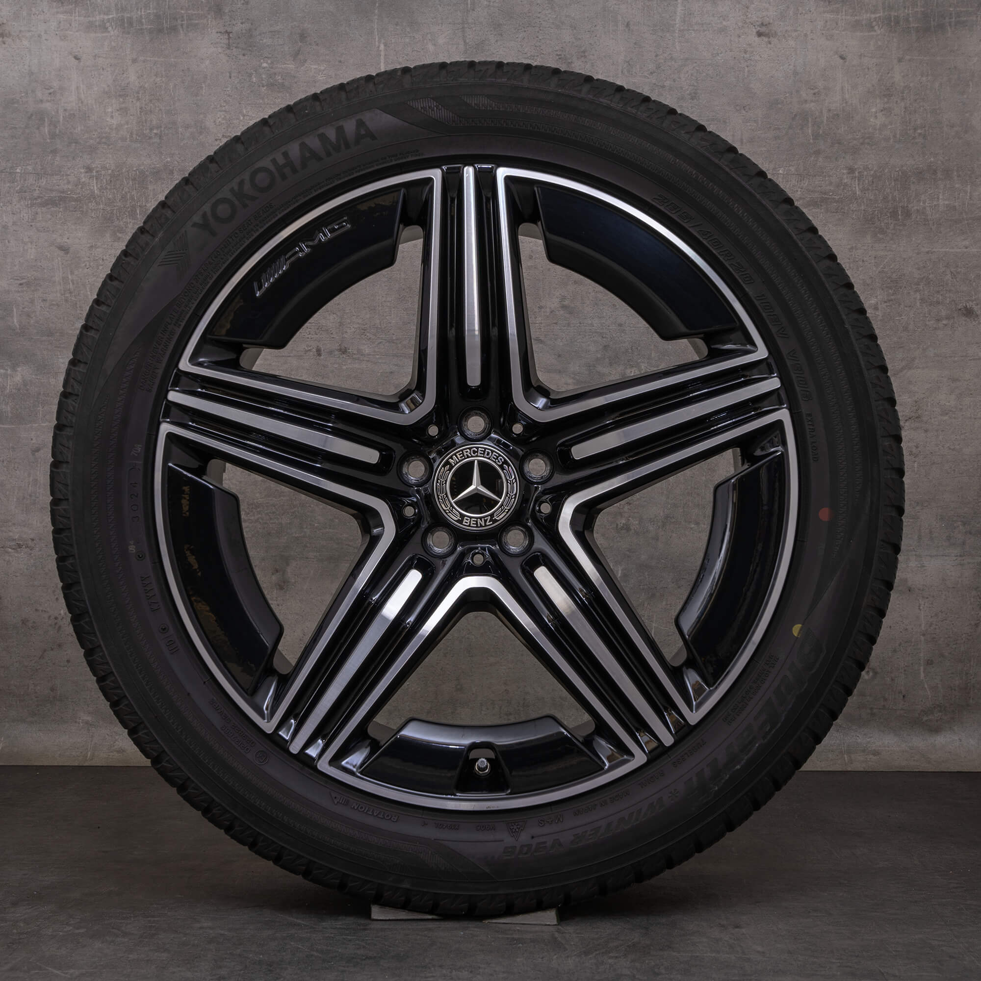 Oryginalne koła zimowe Mercedes Benz GLC AMG 20 cali X254 C254 Felgi A2544010600 A2544010700 czarne Polerowane