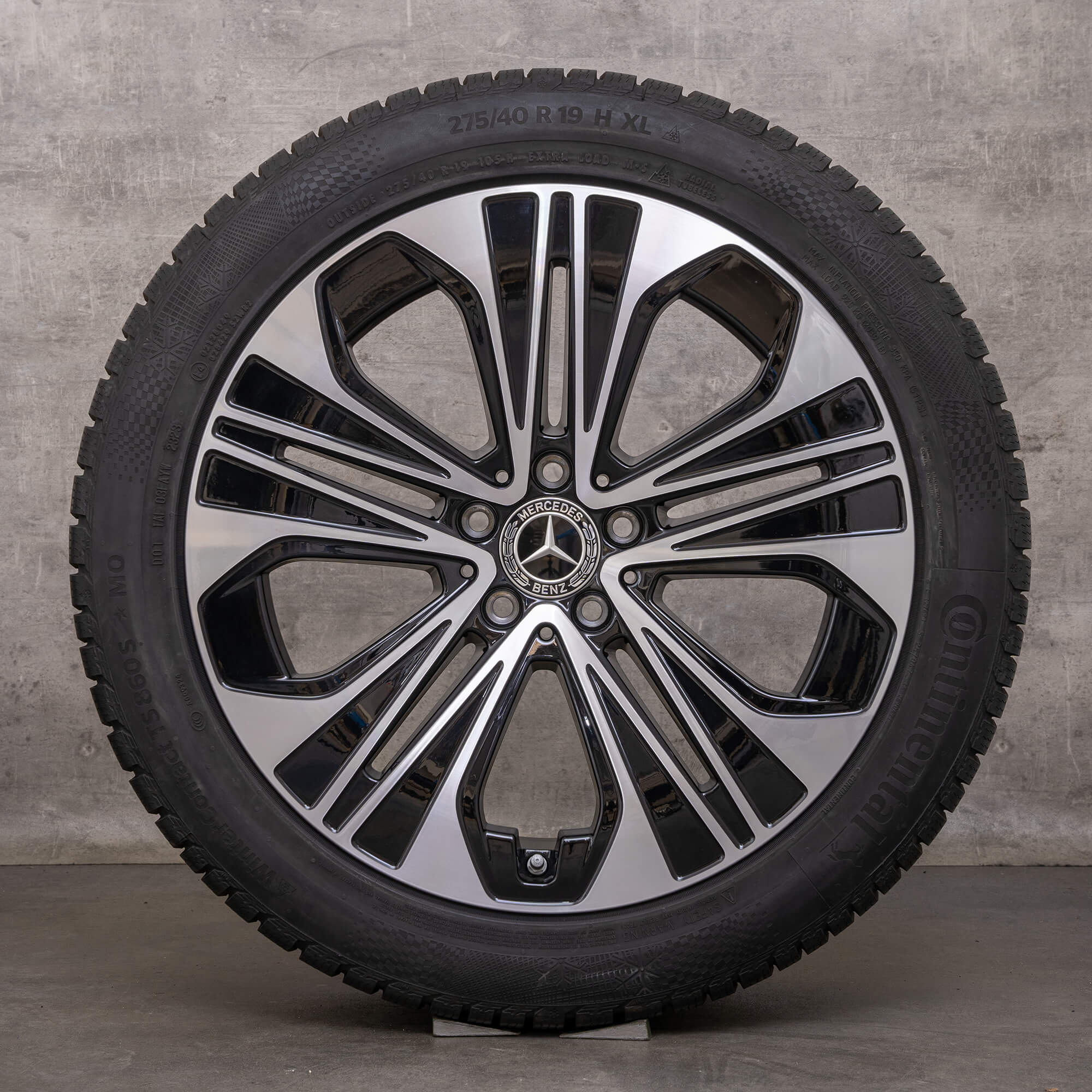 Originele Mercedes E-Klasse winterwielen 19 inch W214 S214 velgen A2144012300 A2144012400 zwart glanzend gedraaid