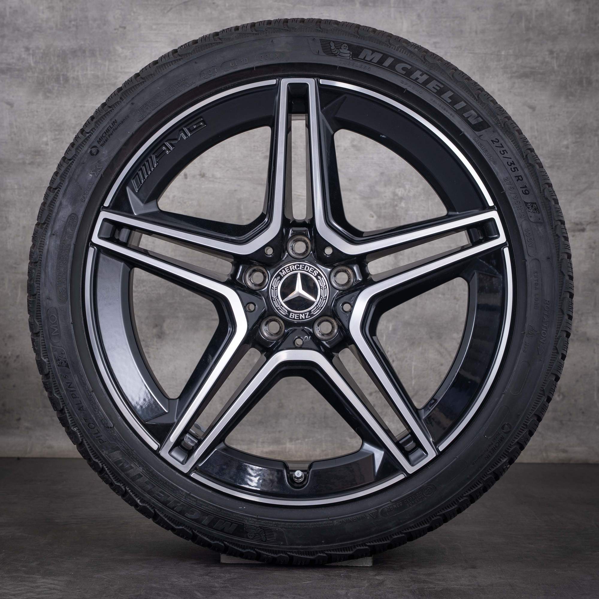 Original Mercedes Benz CLS 53 AMG Winterräder 19 Zoll C257 4Matic Felgen A2574011500 A2574011600 schwarz glanzgedreht