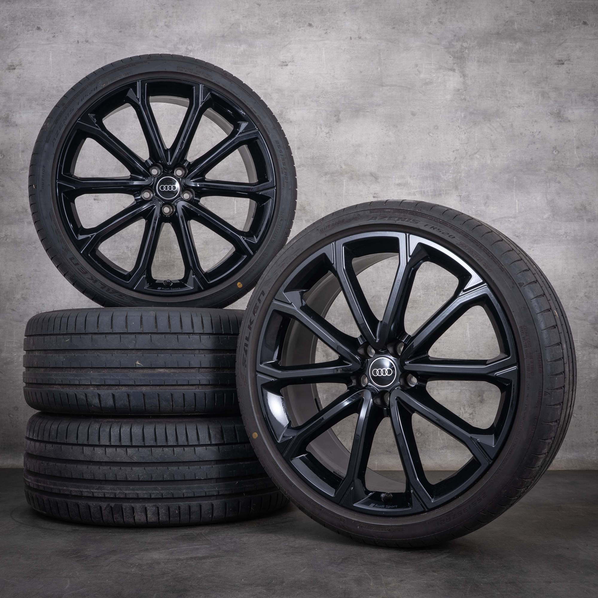 Original Audi RS Q3 Felgen 21 Zoll F3 Sommerräder Polygon 83A601025AG schwarz glanz