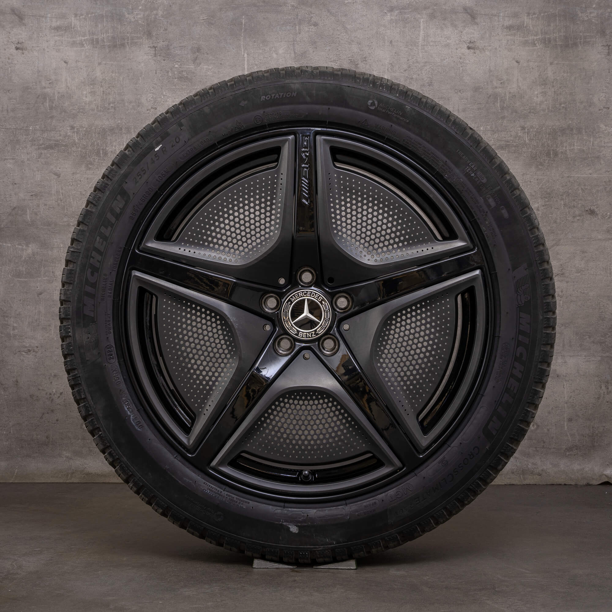 Original Mercedes Benz EQS AMG roues d'hiver 20 pouces V297 jantes A2974011300 noir