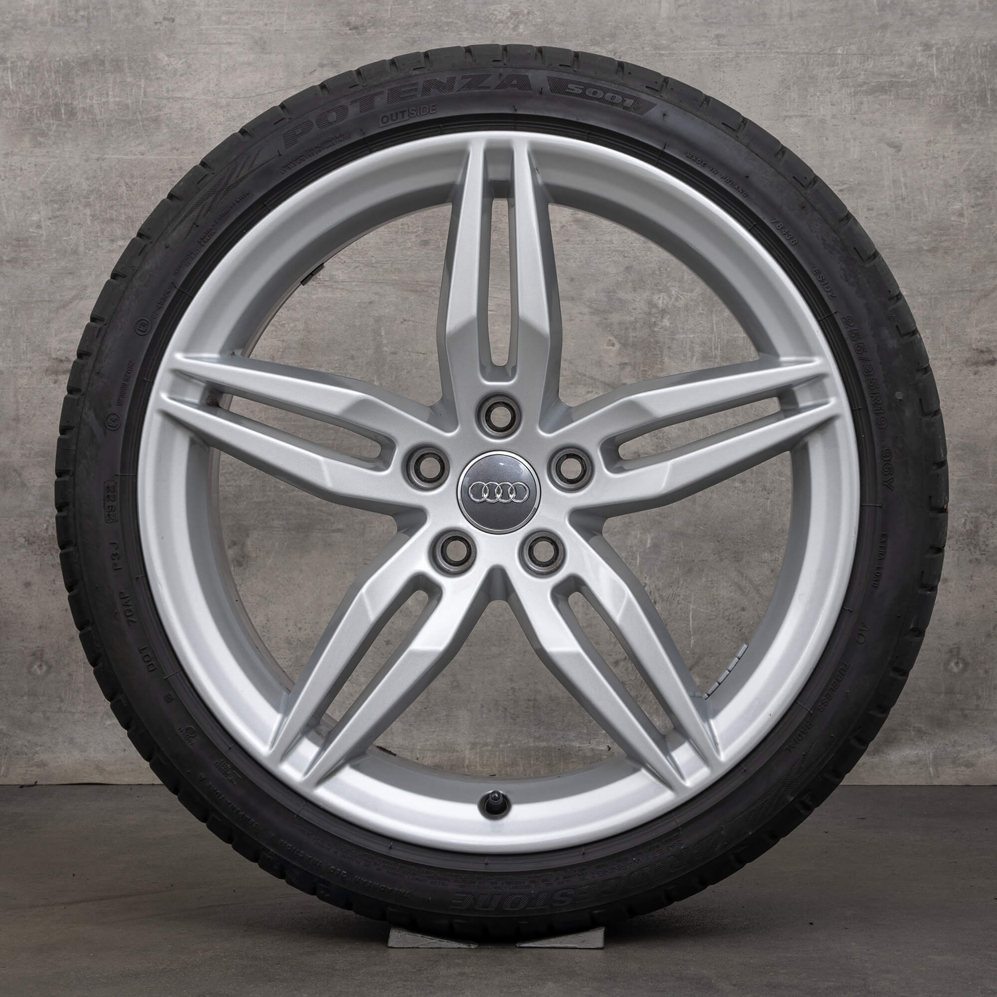 Audi A5 S5 8W B9 summer wheels tires 18 inch alloy rims 8W0601025AM