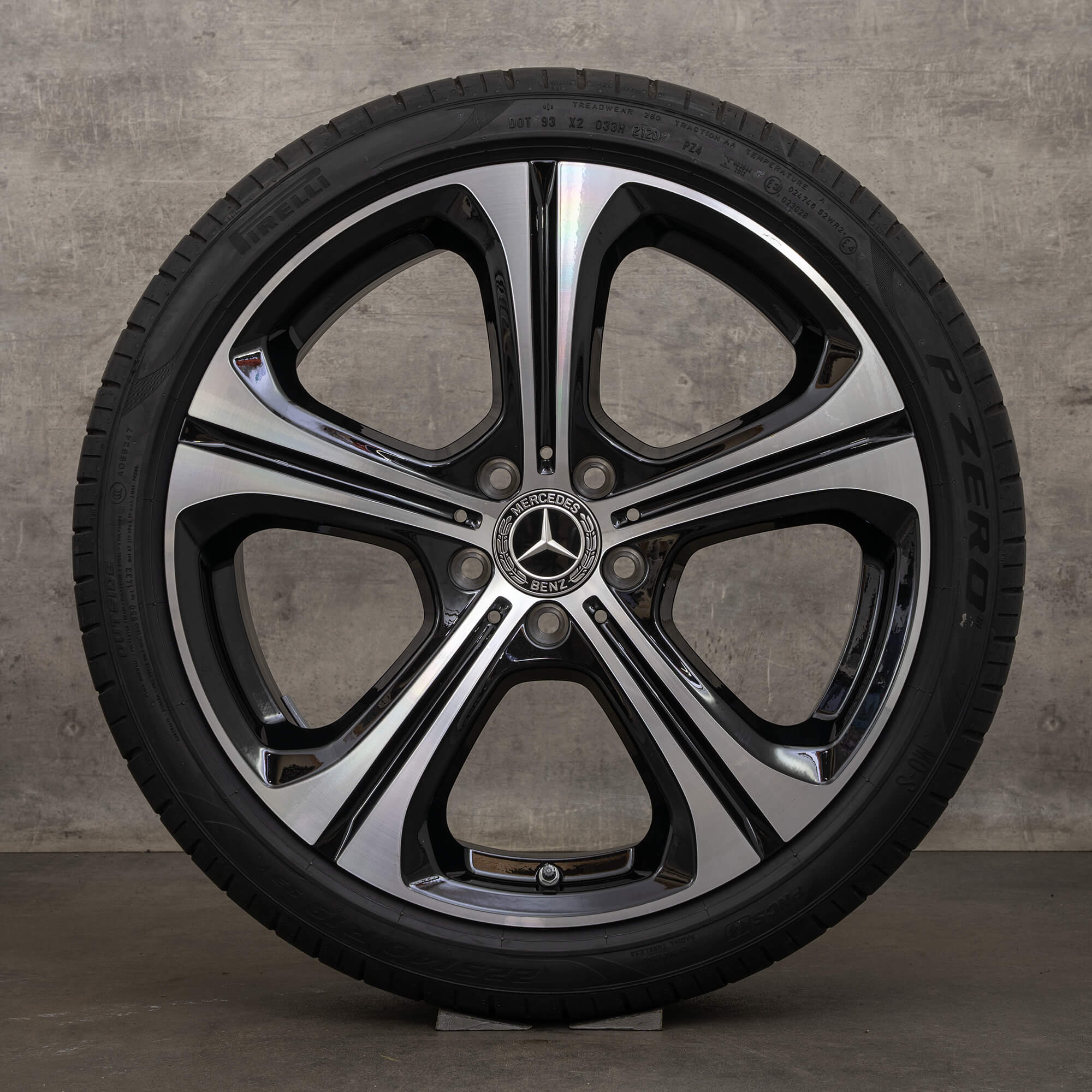 Llantas originales Mercedes Benz Clase C 19 pulgadas W206 S206 ruedas de verano A2064015300 A2064015400 negro brillante