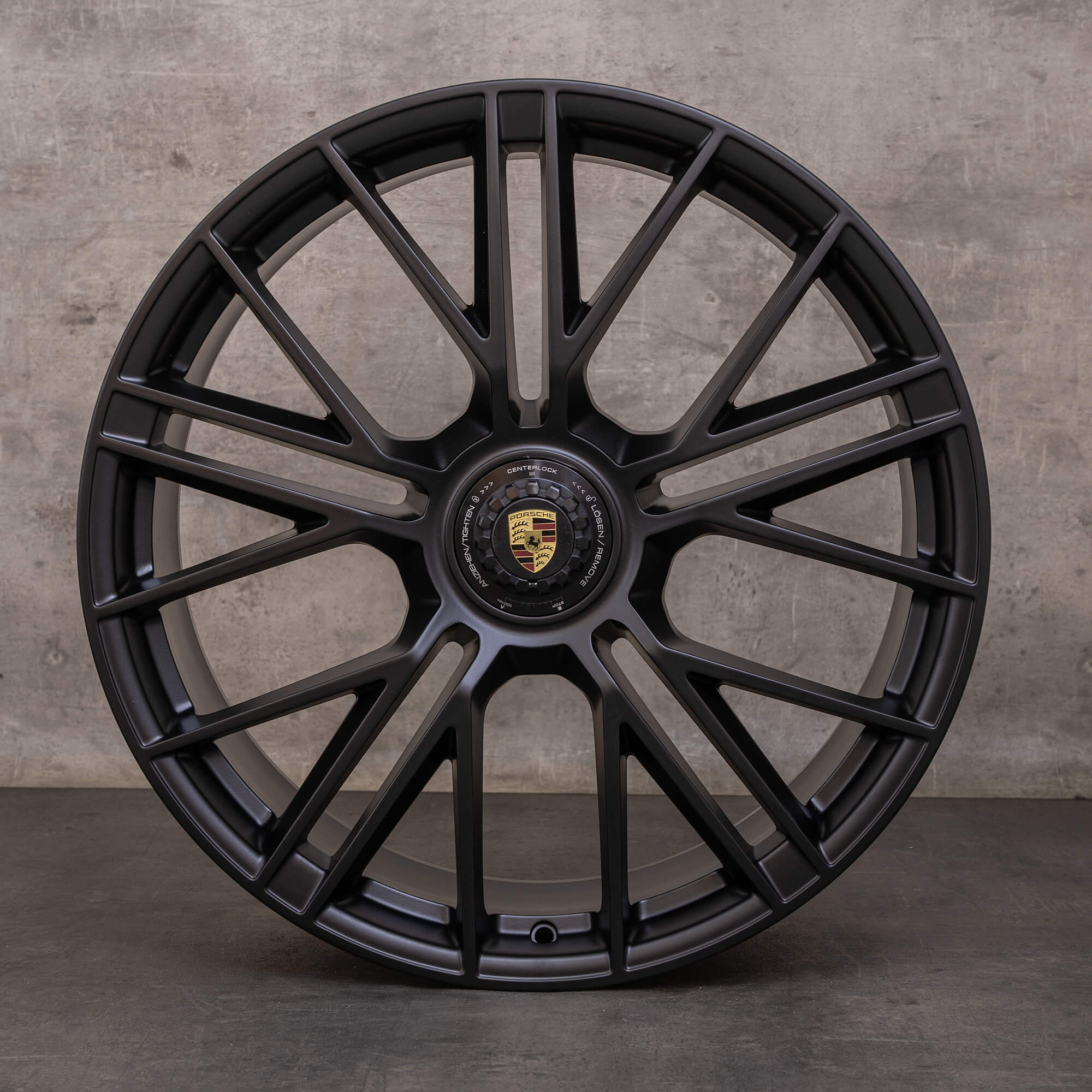 Alkuperäiset Porsche Panamera 976 G3 talvirenkaat 21 tuuman vanteet keskilukko Turbo S GTS musta matta UUSI