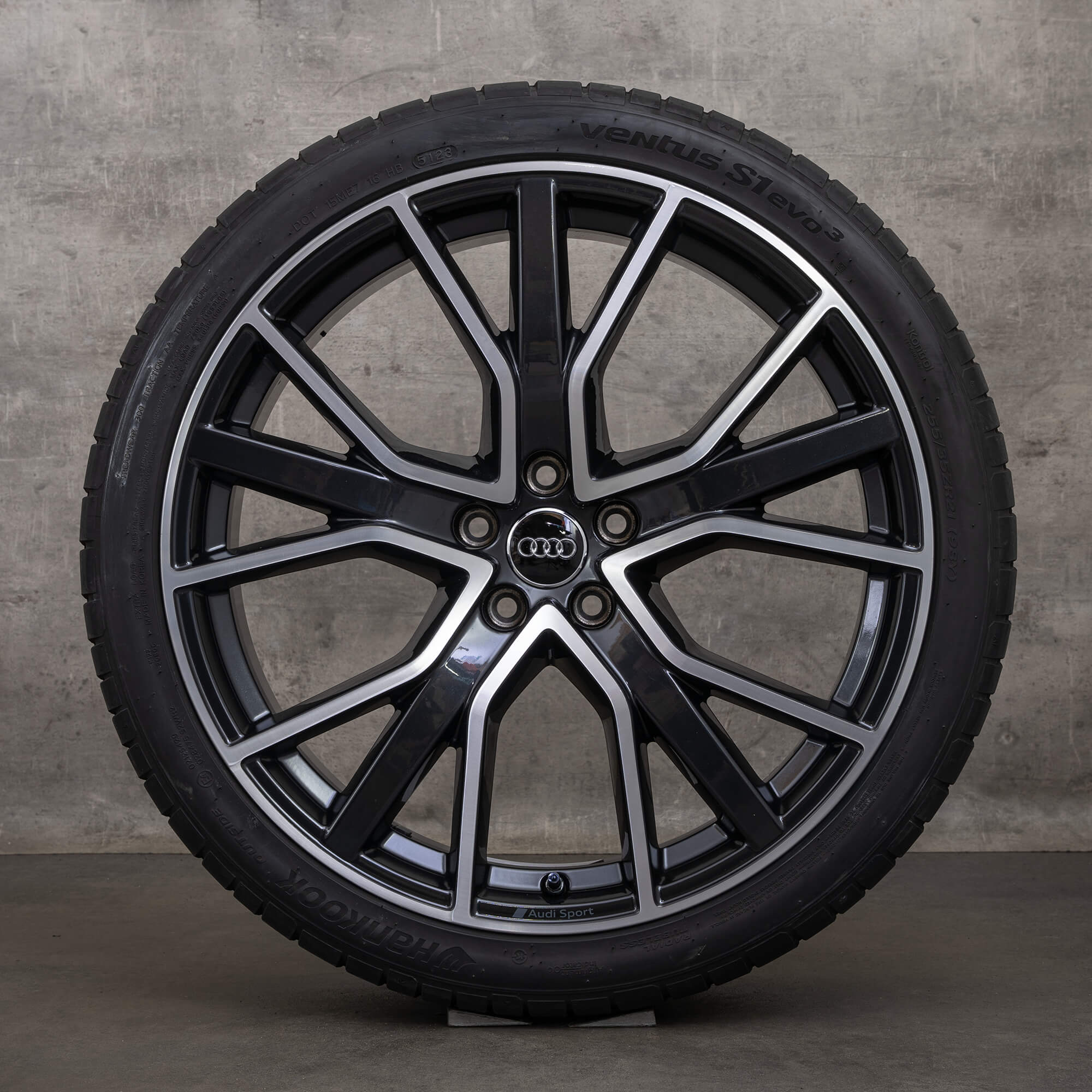 Original Audi A7 S7 Felgen 21 Zoll 4K C8 Sommerräder 4K8601025Q schwarz glanzgedreht