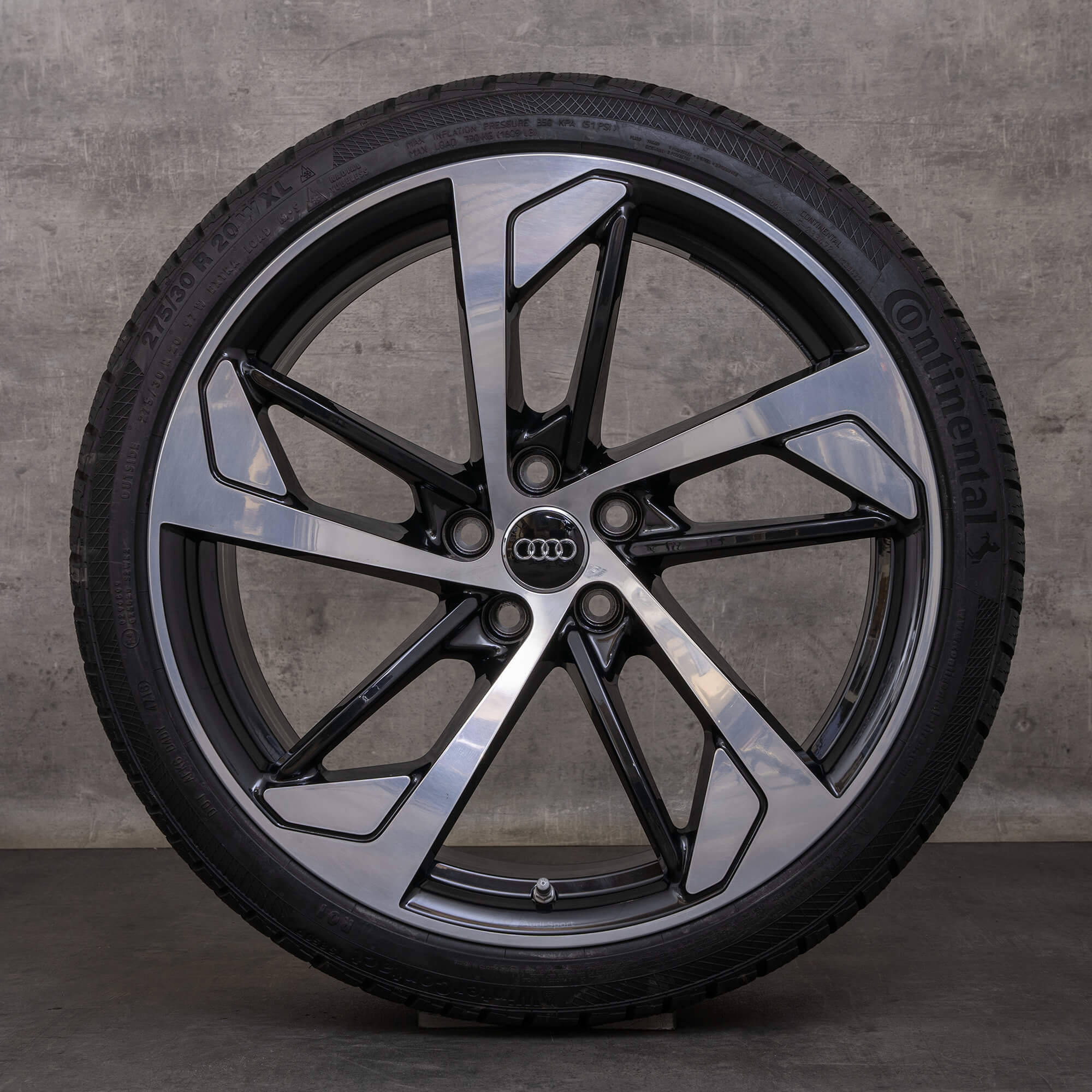 Originale Audi RS4 RS5 Anvelope de iarnă 20 inch 8W B8 B9 jante 8W0601025CL negru Lucios