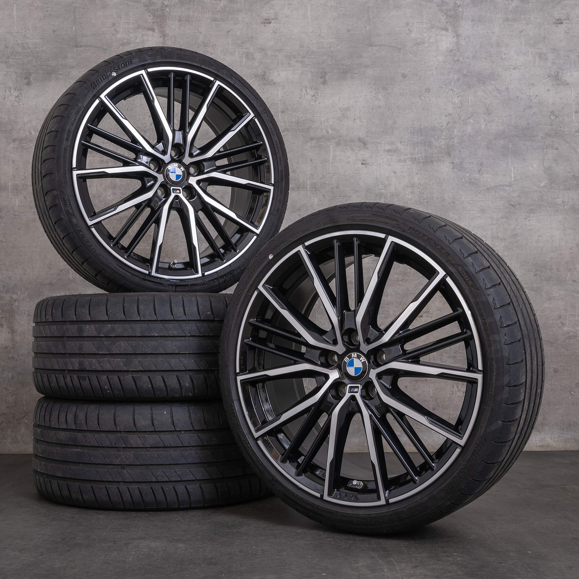Originais BMW Série 1 2 Jantes 19 Polegadas F40 F44 Gran Coupe verão Styling 552 M 8092356 preto brilhante torneado