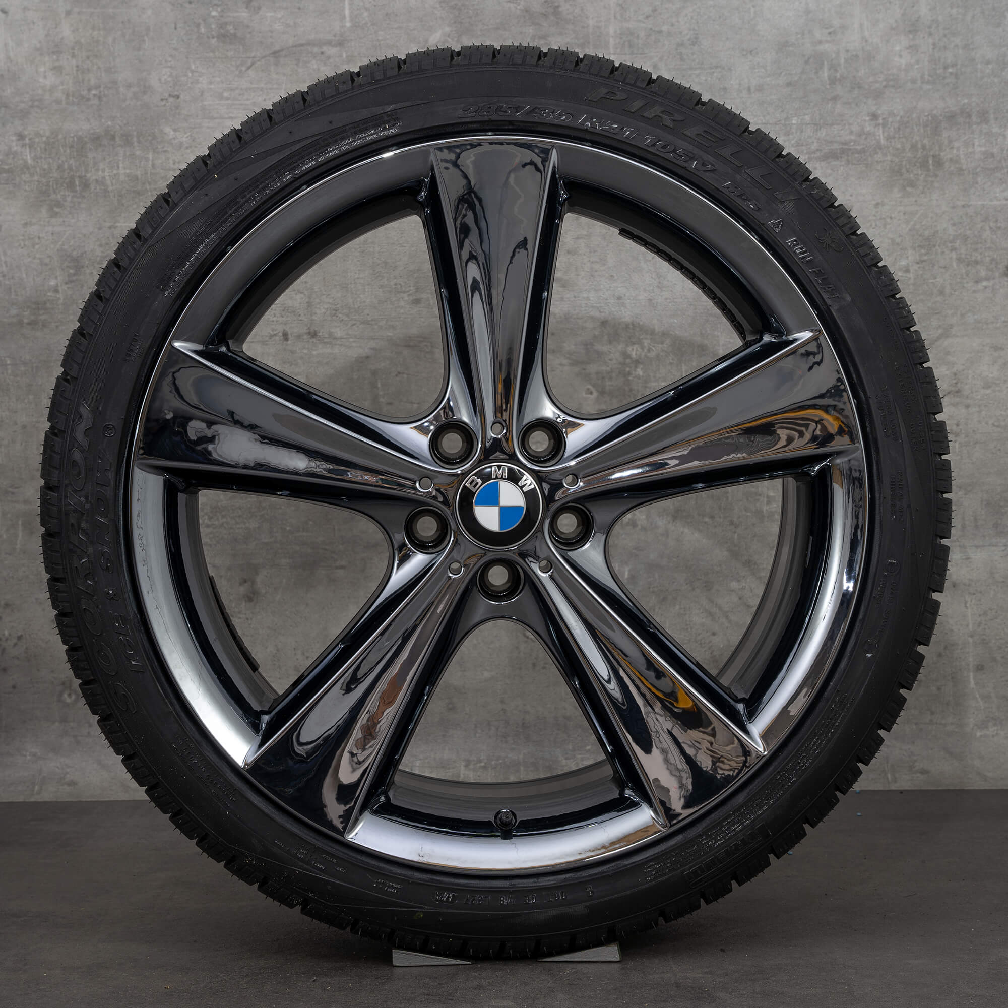 BMW 21 pouces jantes X6 E71 hiver roues 128 6859425 6859426 noir liquide NOUVEAU