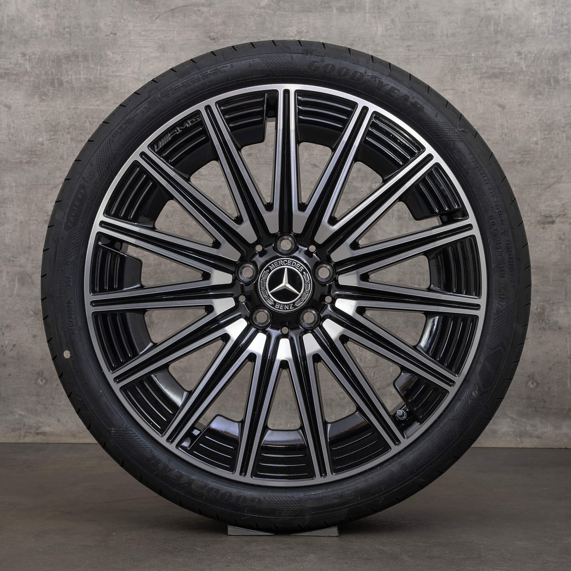 Orijinal Mercedes Benz GLA GLB AMG jantlar 20 inç H247 X247 yaz jant lastikleri A2474015200 siyah parlak tornalı YENİ