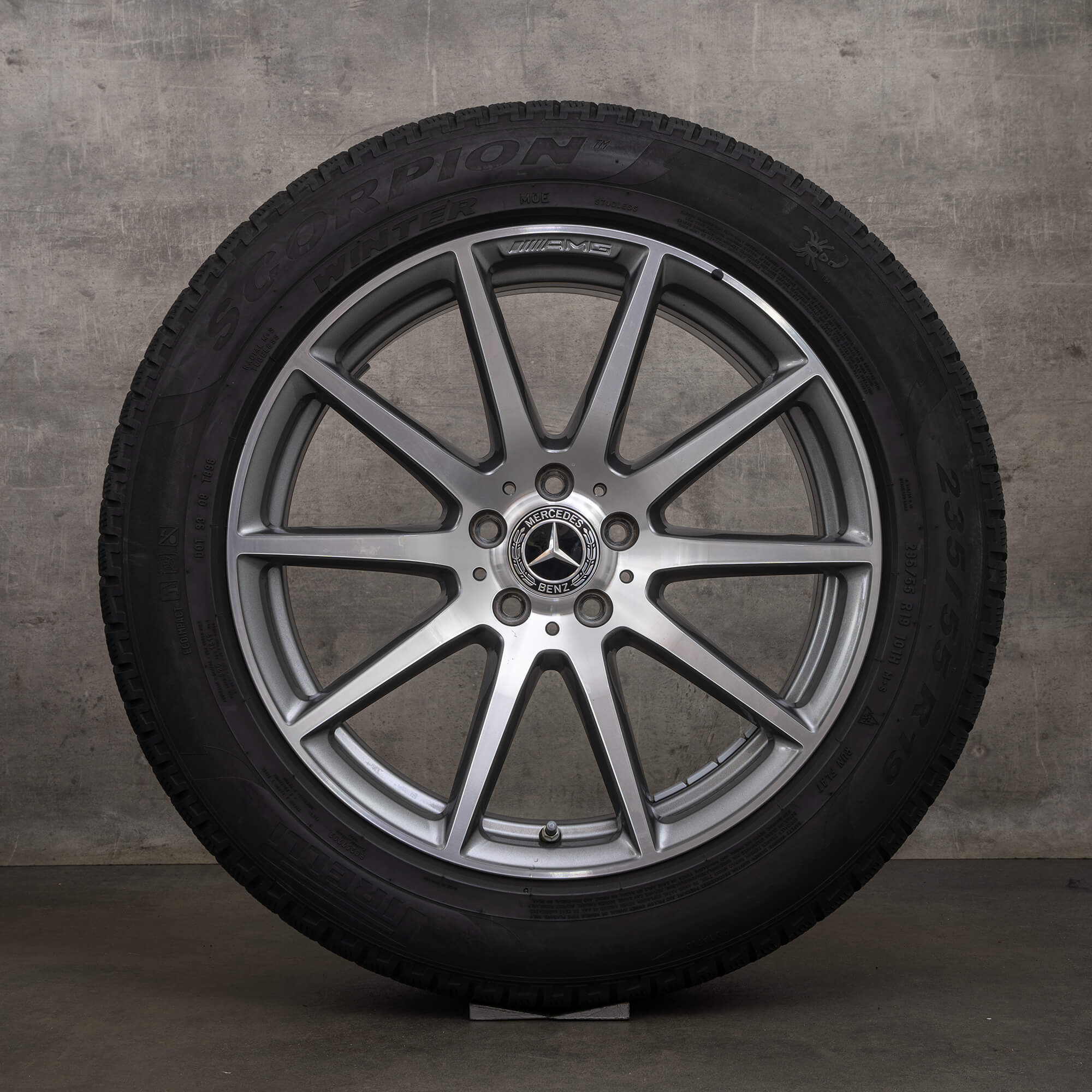 Genuine Mercedes Benz GLC 63 & S AMG Winterrder 19 pollici C253 X253 cerchi A2534013400 himalaya grigio lucido tornito