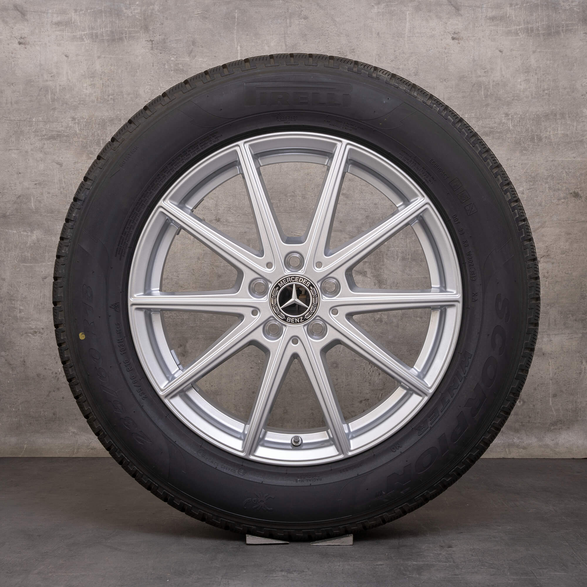 Oryginalne koła zimowe Mercedes Benz GLE 18 cali felgi V167 A1674010000 srebrne