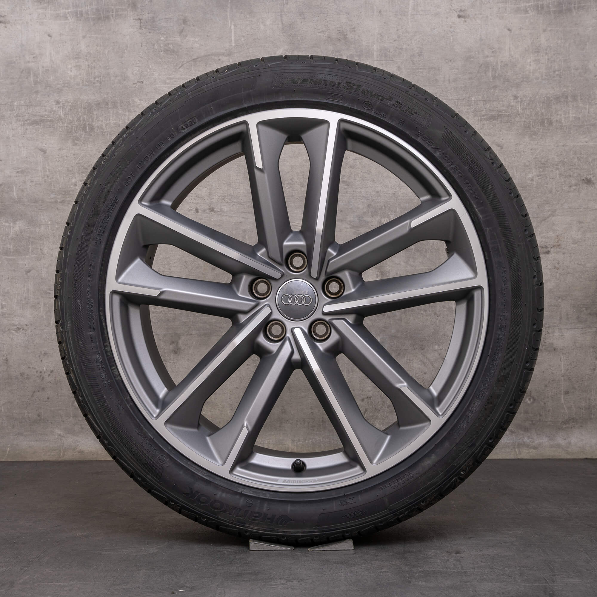 Original Audi A7 S7 Felgen 20 Zoll 4K C8 Sommerräder 4K8601025L titan seidenmatt glanzgedreht