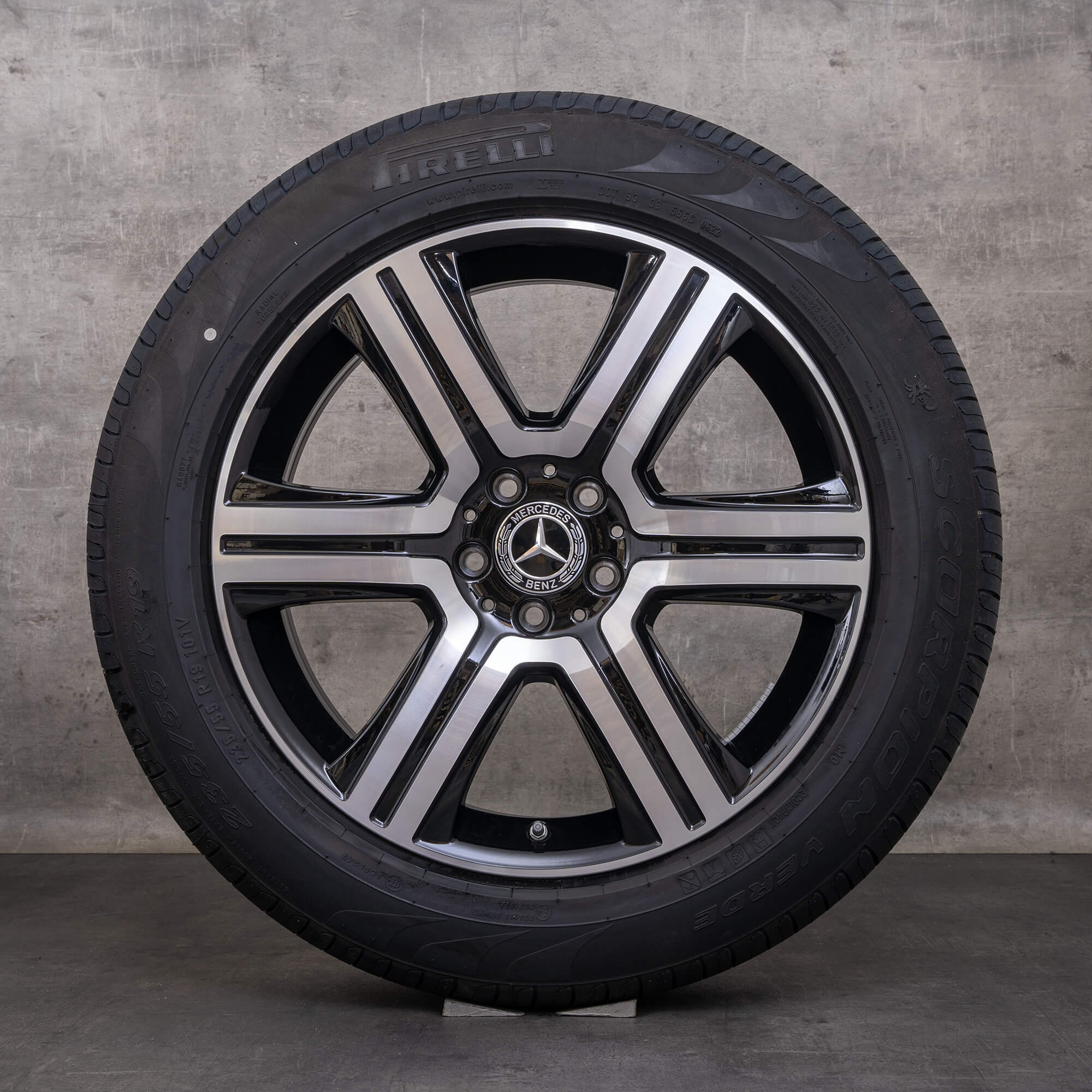 Orijinal Mercedes Benz GLC & 43 AMG jantlar 19 inç X253 C253 yaz jant lastikleri A2534011600 siyah parlak tornalı