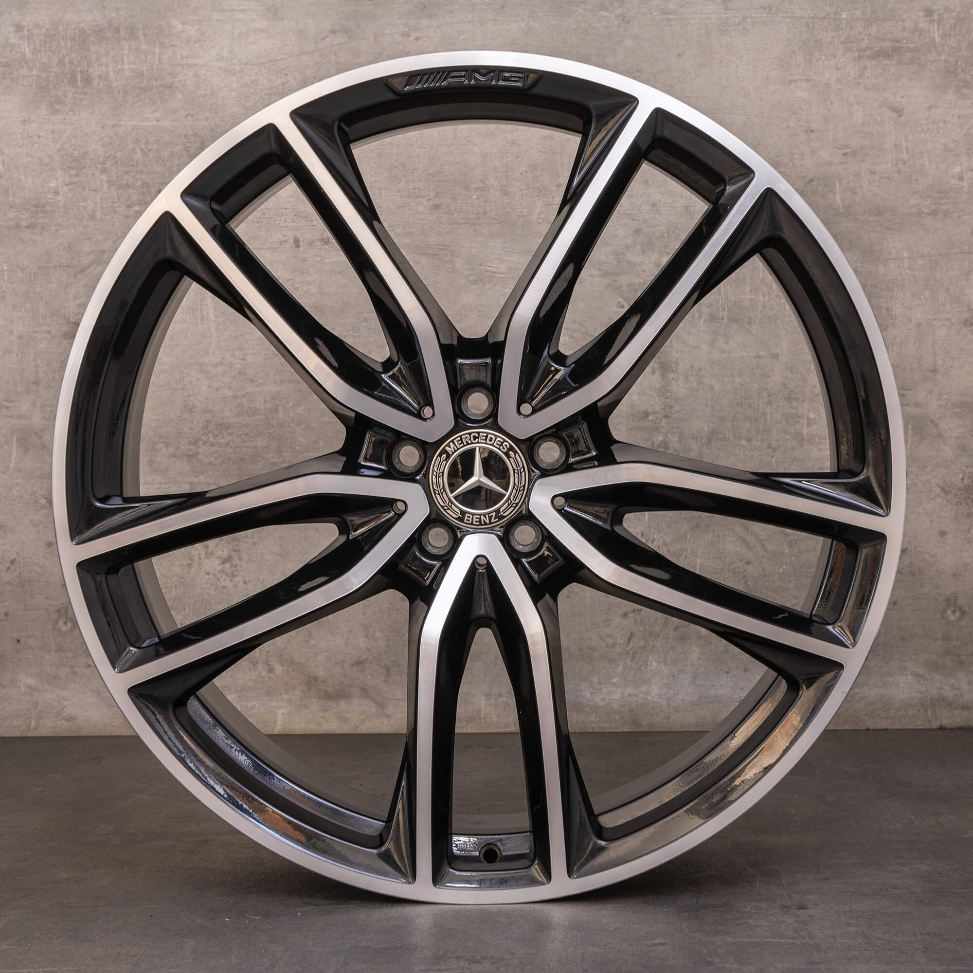 Original letní kola Mercedes Benz GL GLS AMG 23 palců X167 A1674017700 A1674017800 černá lesklá soustružená