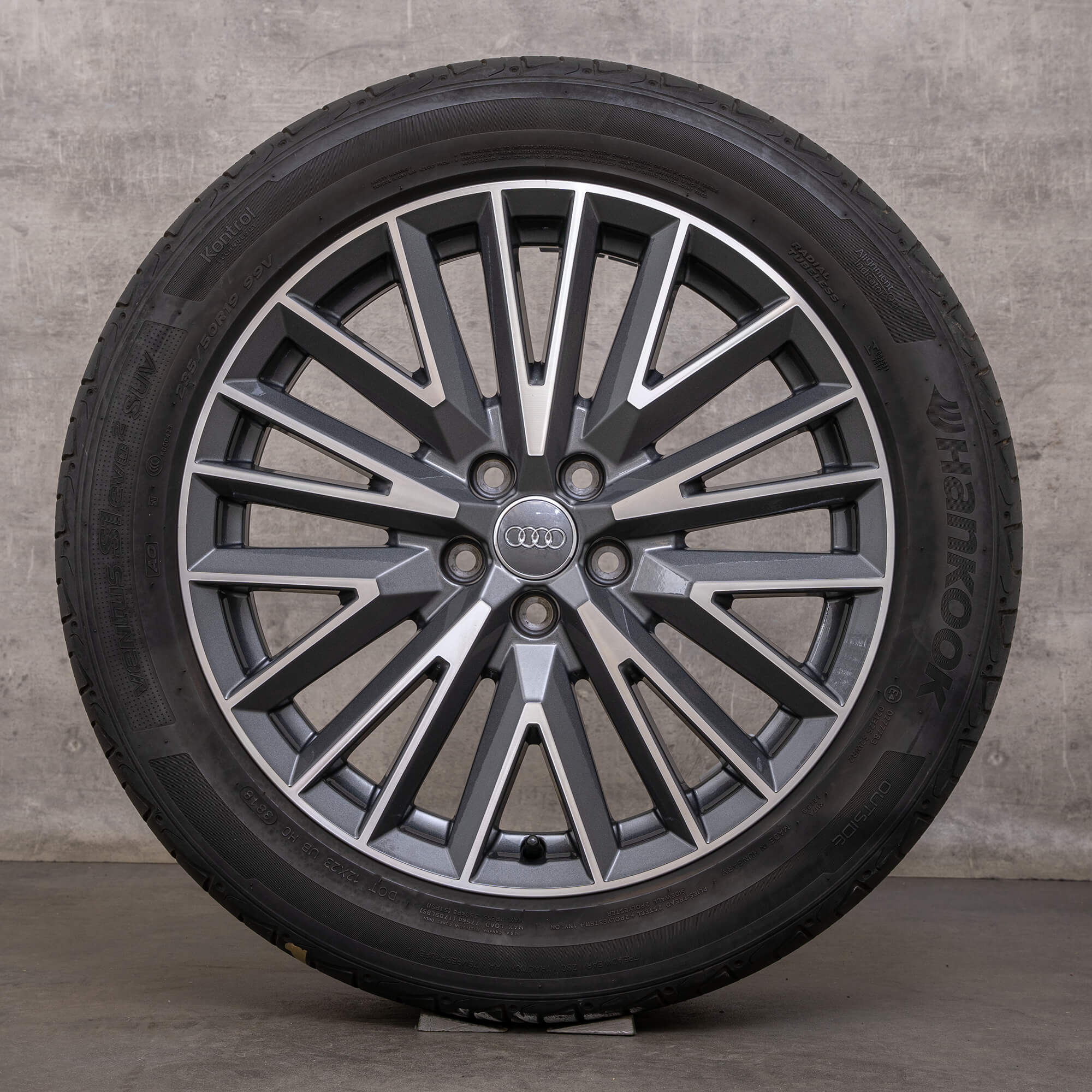 OEM Audi Q3 rims 19 inch II F3 summer wheels 83A601025L anthracite glossy turned