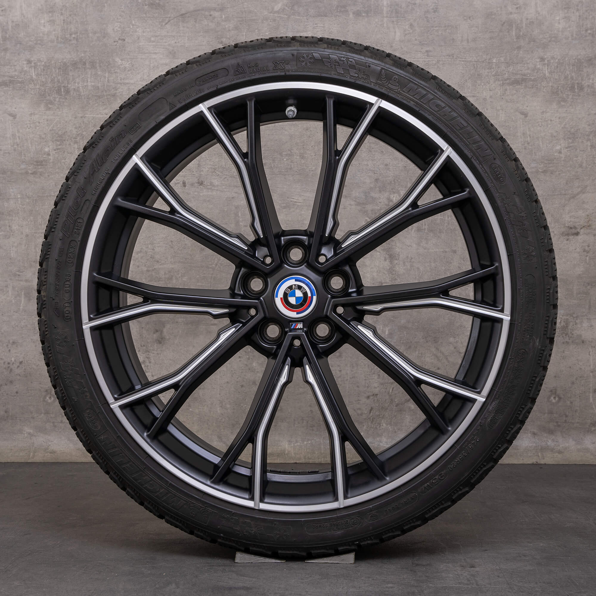 Original BMW 5-serie fälgar 20 tum G30 G31 Summerrder Styling 669 M 6873943 6874445 svart siden matt blank svarvad