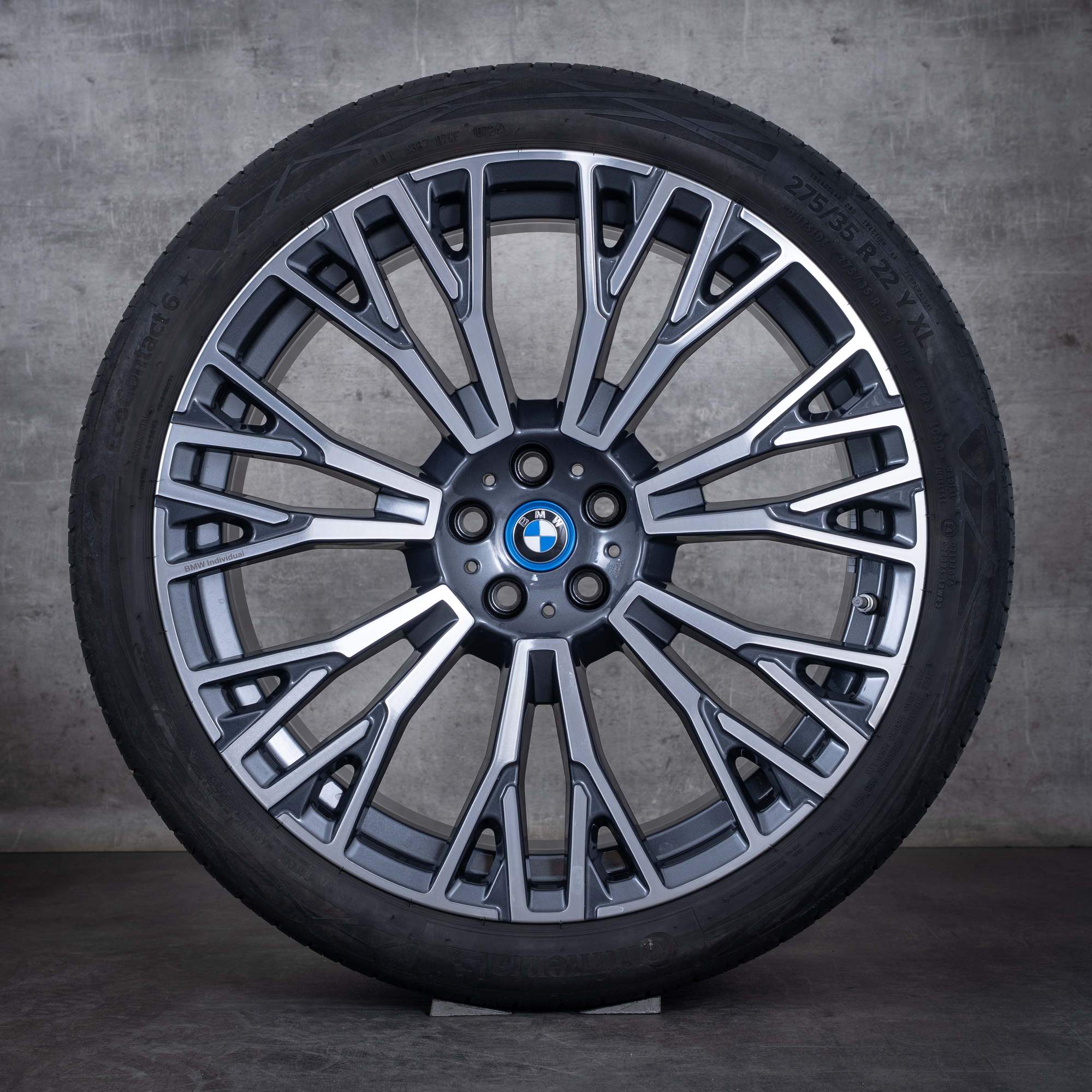 Alkuperäiset BMW X5 X6 vanteet 22 tuuman G05 G06 kesäpyörät muotoilu 745i 6883763 6883764 orbit harmaa kiillotettu
