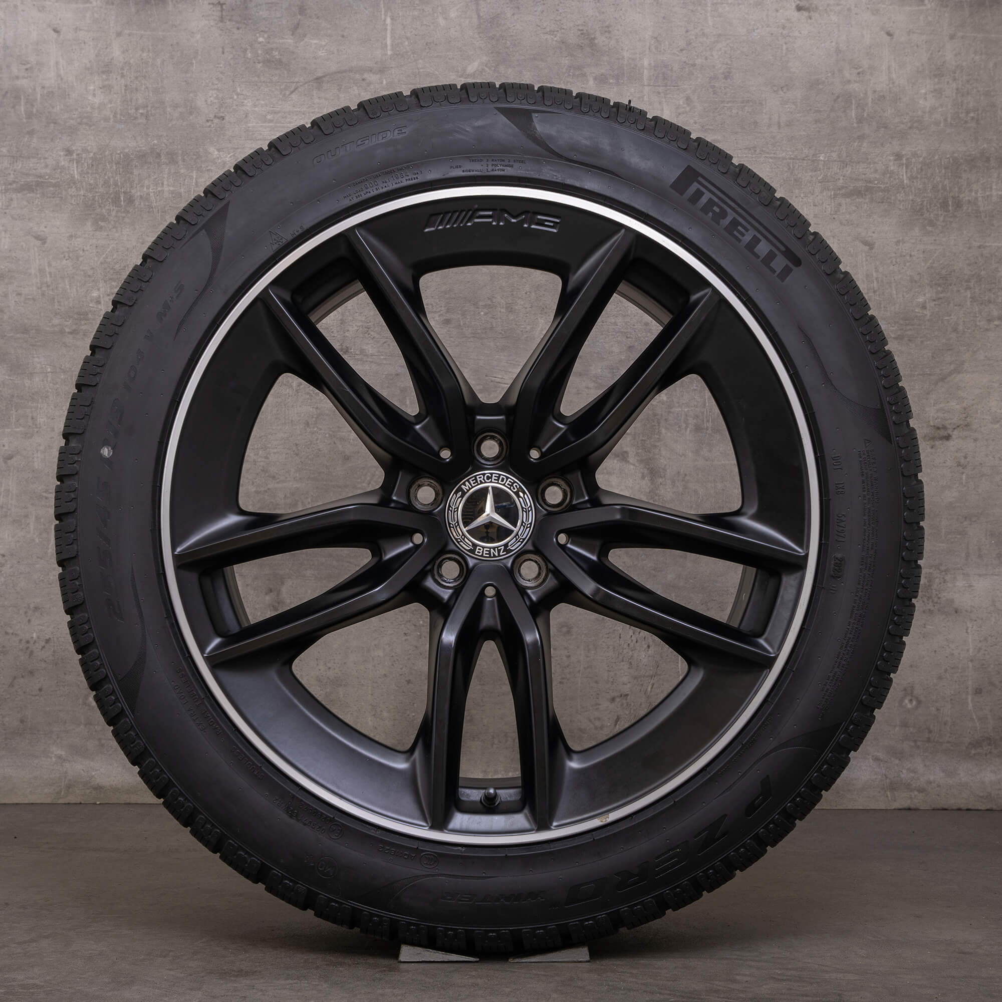 Originální 19 palcové disky Mercedes Benz AMG GT 43 53 63 & S 4Matic+ Winterrder X290 4-Trer A2904010200 černé matné lesklé soustružené