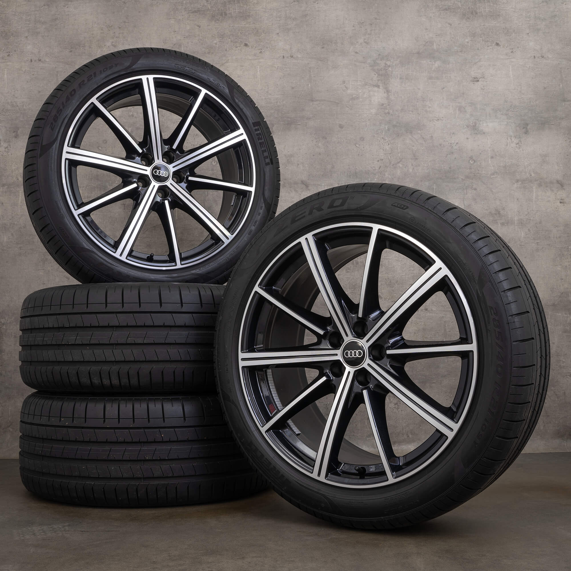 Originele Audi Q7 SQ7 4M 21 inch zomerbanden velgen 4M0601025CC zwart