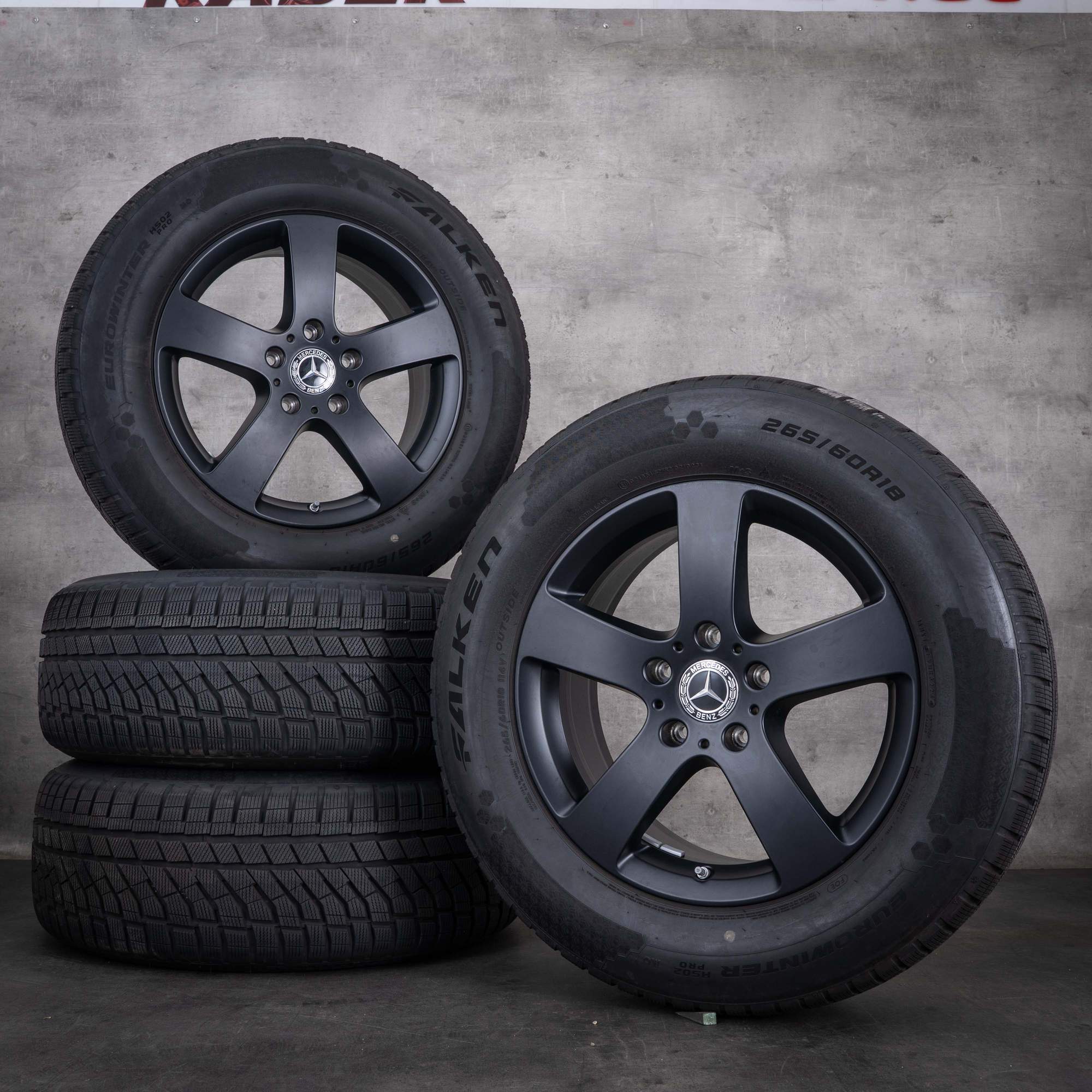Originální zimní kola Mercedes-Benz Třídy G, 18 palců, disky 463A, A4634010900, matná černá