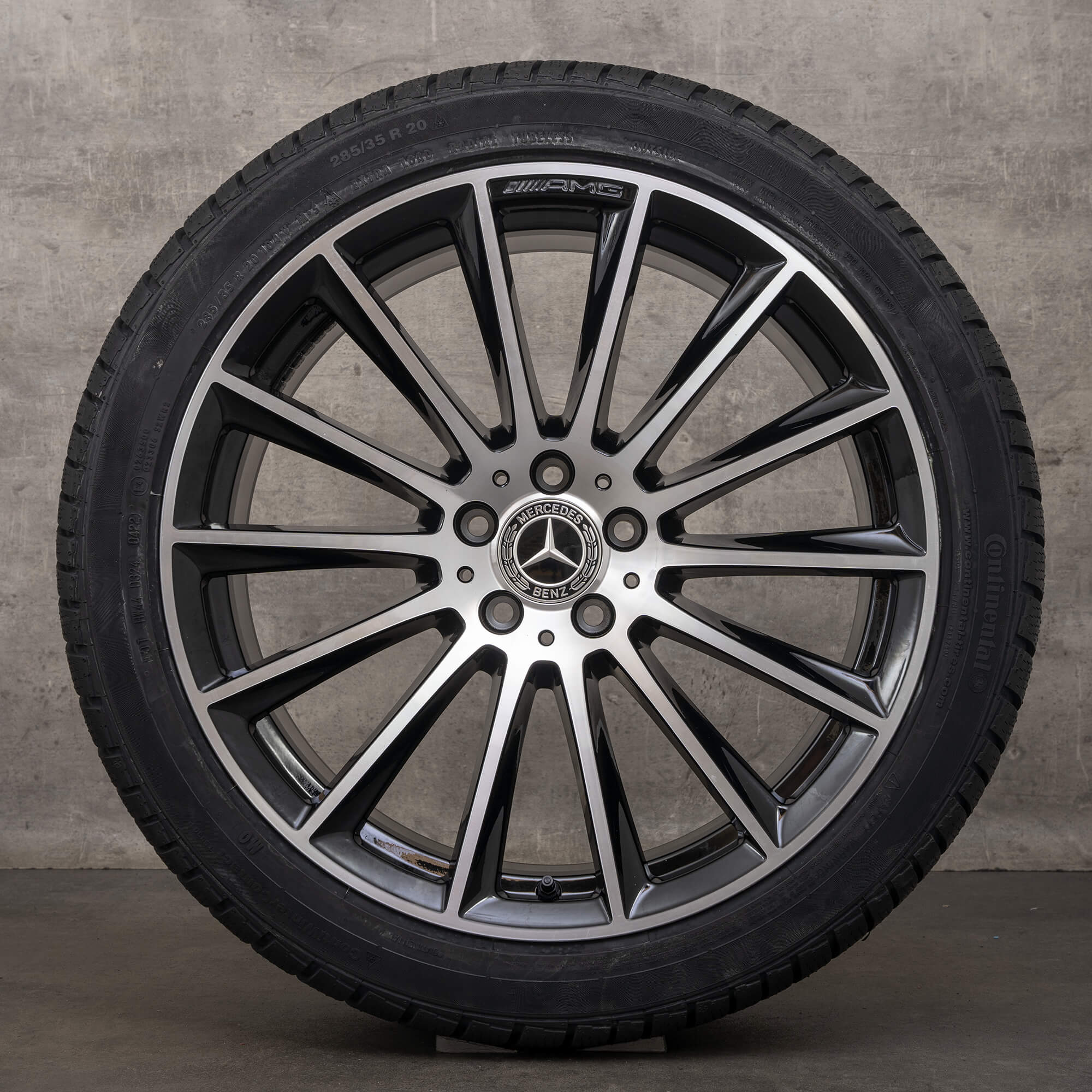 Alkuperäiset Mercedes Benz S-Class AMG talvirenkaat 20 tuuman W223 V223 vanteet A2234011500 musta kiiltävä käännetty UUTUUS