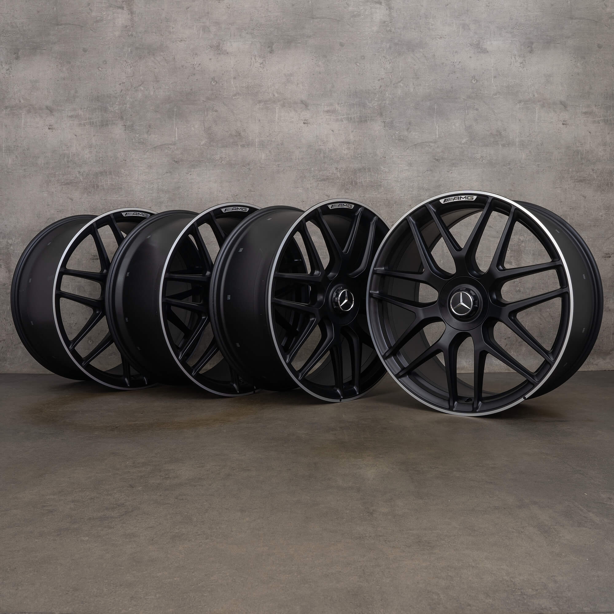 Originele Mercedes Benz GLE 53 63 AMG velgen 22 inch X167 C167 Hybrid A1674015601 A1674015701 aluminium zwarte velg glanzend gedraaid NIEUW