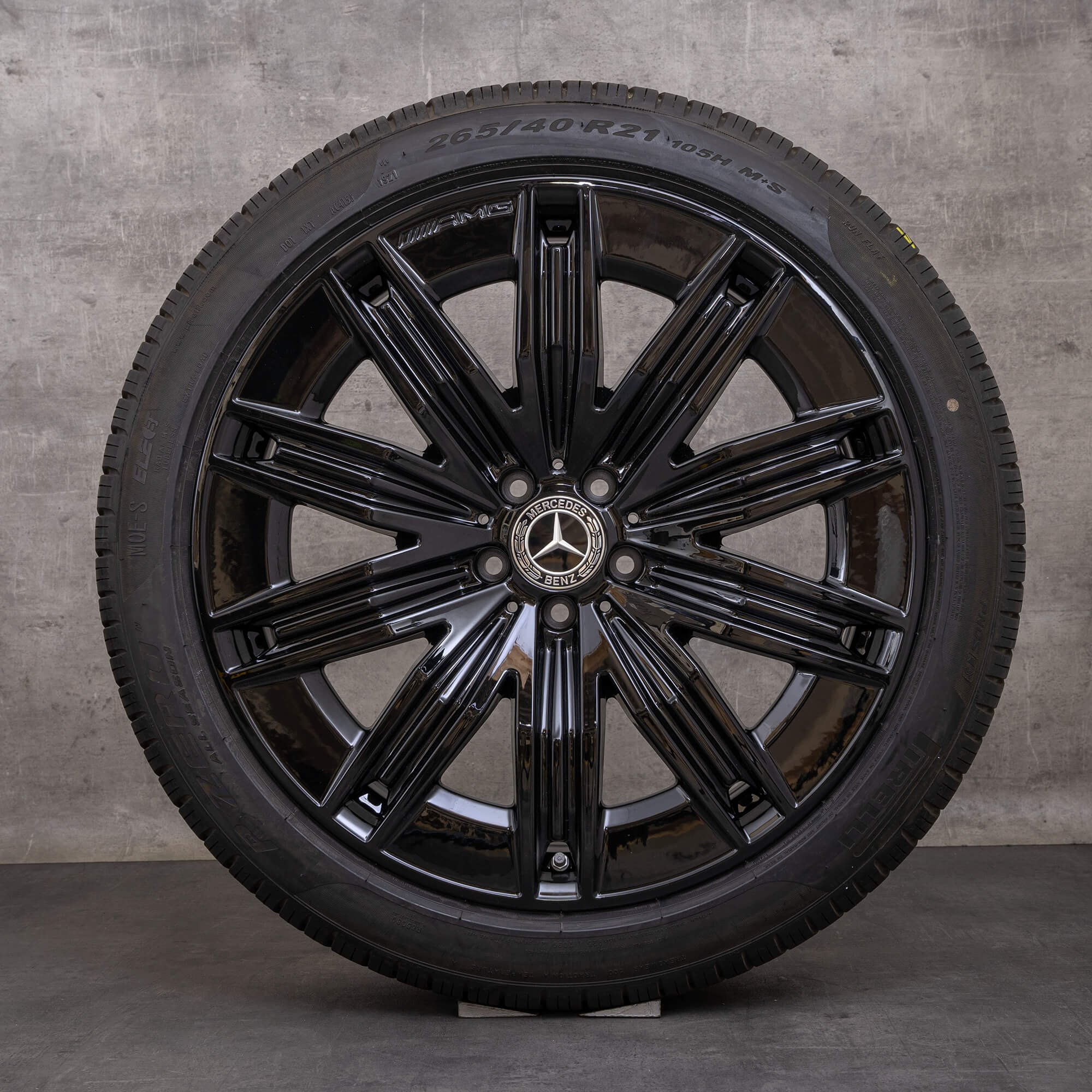 Original Mercedes Benz EQE AMG jante de iarnă 21 inch SUV X294 A2944011200 negru lucios