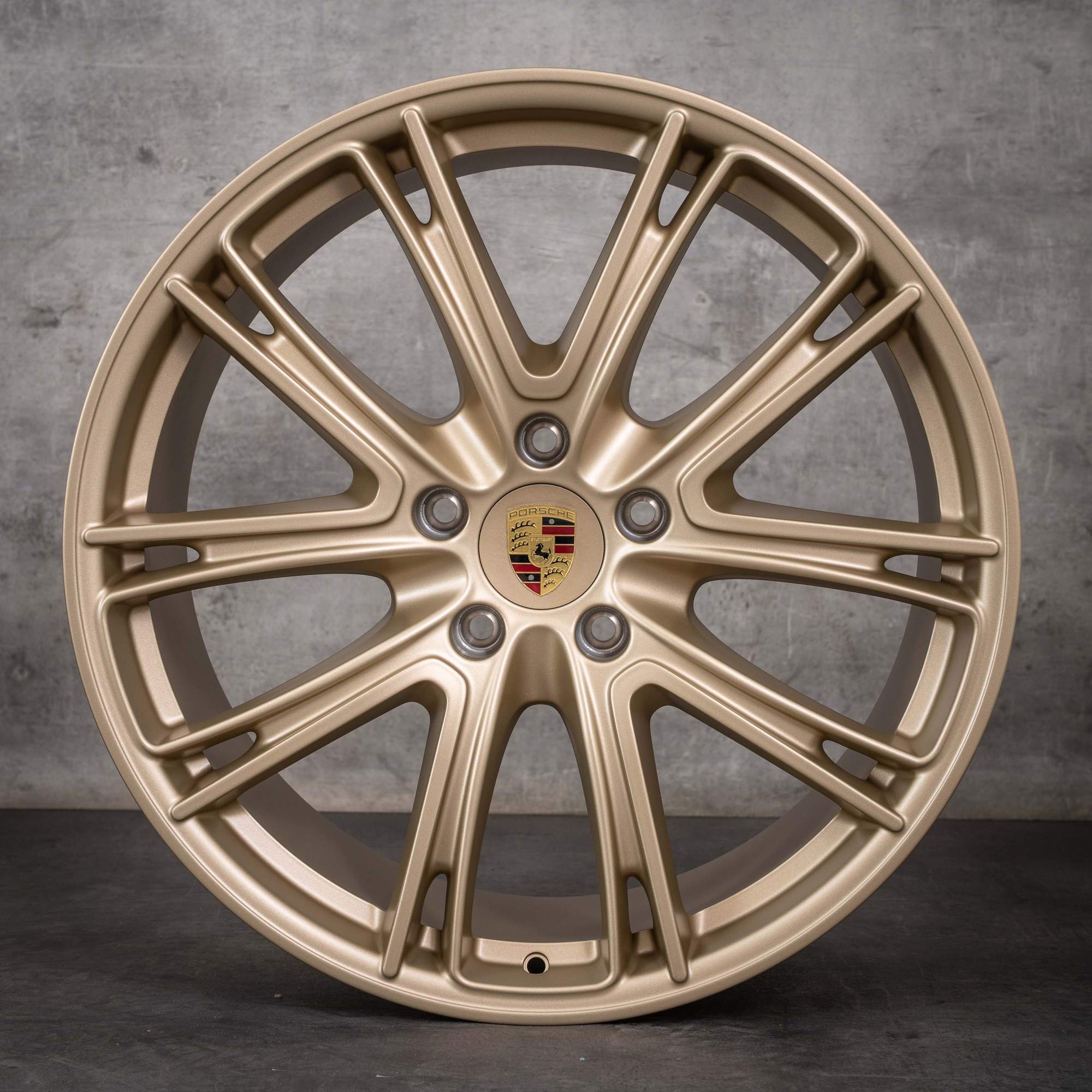 Originale Porsche Panamera-fælge 21 tommer 971 Exclusiv Design 971601025M 971601025N aurum mat NY