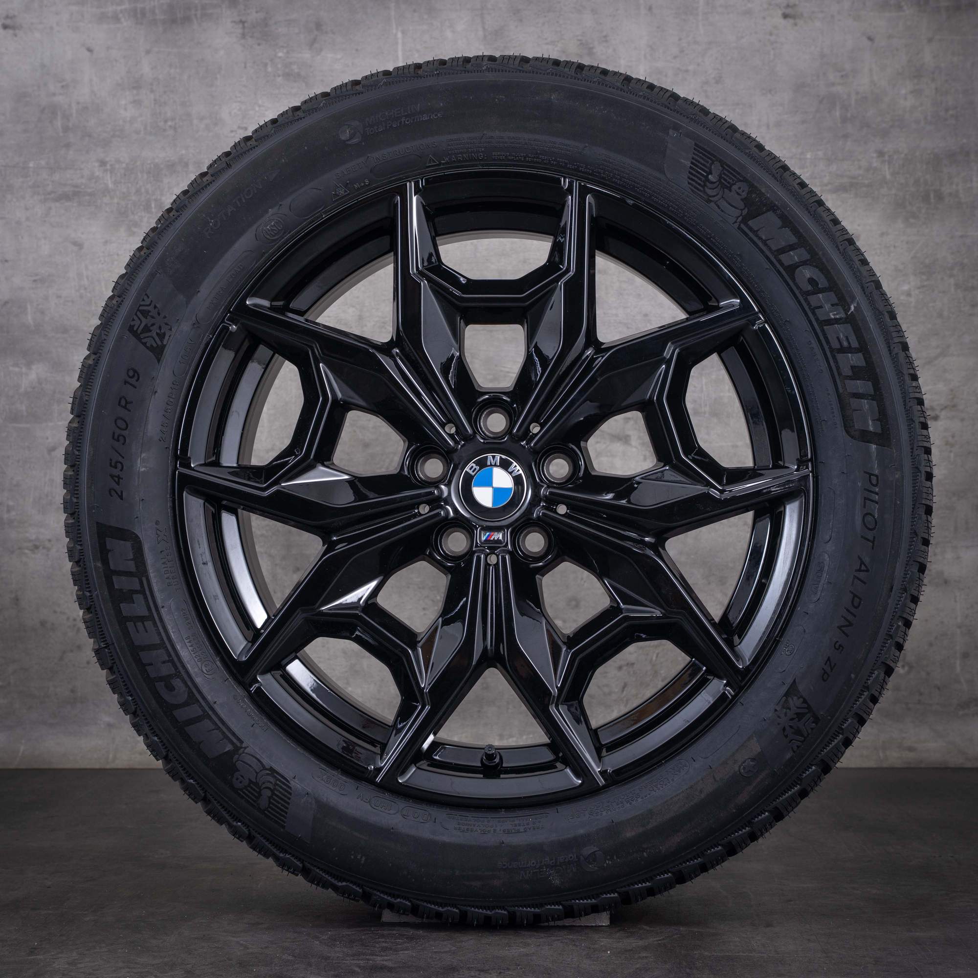 Alkuperäiset BMW X3 X4 -talvirenkaat 19 tuumaa G01 G02 -vanteet Styling 887 M 7916263 jet black