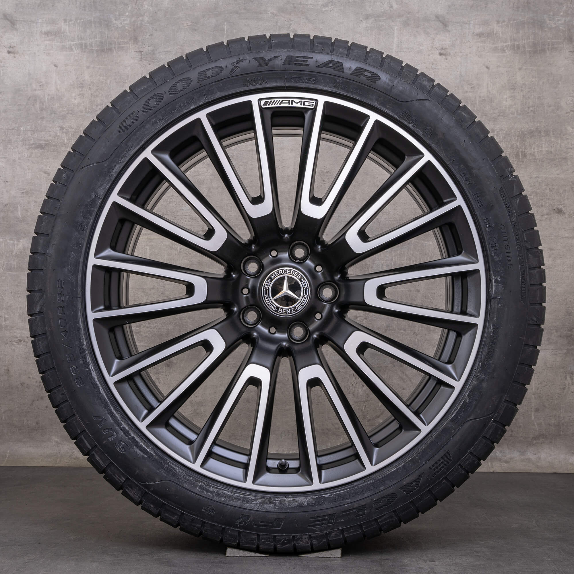 OEM Mercedes Benz G-Class G 63 AMG Rims 22 inch W465 W463A Summer wheels A4654011000 black matt glossy turned NEW