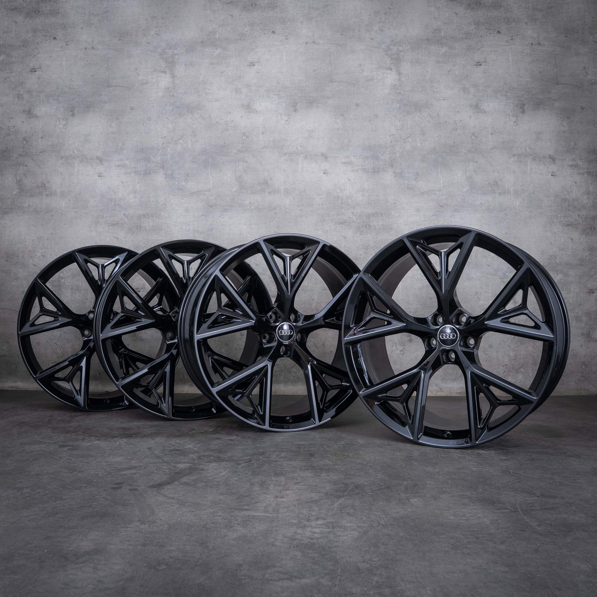 Oryginał Audi Q8 SQ8 Felgi 22 cale 4M8 4M8601025AB czarny błyszczący