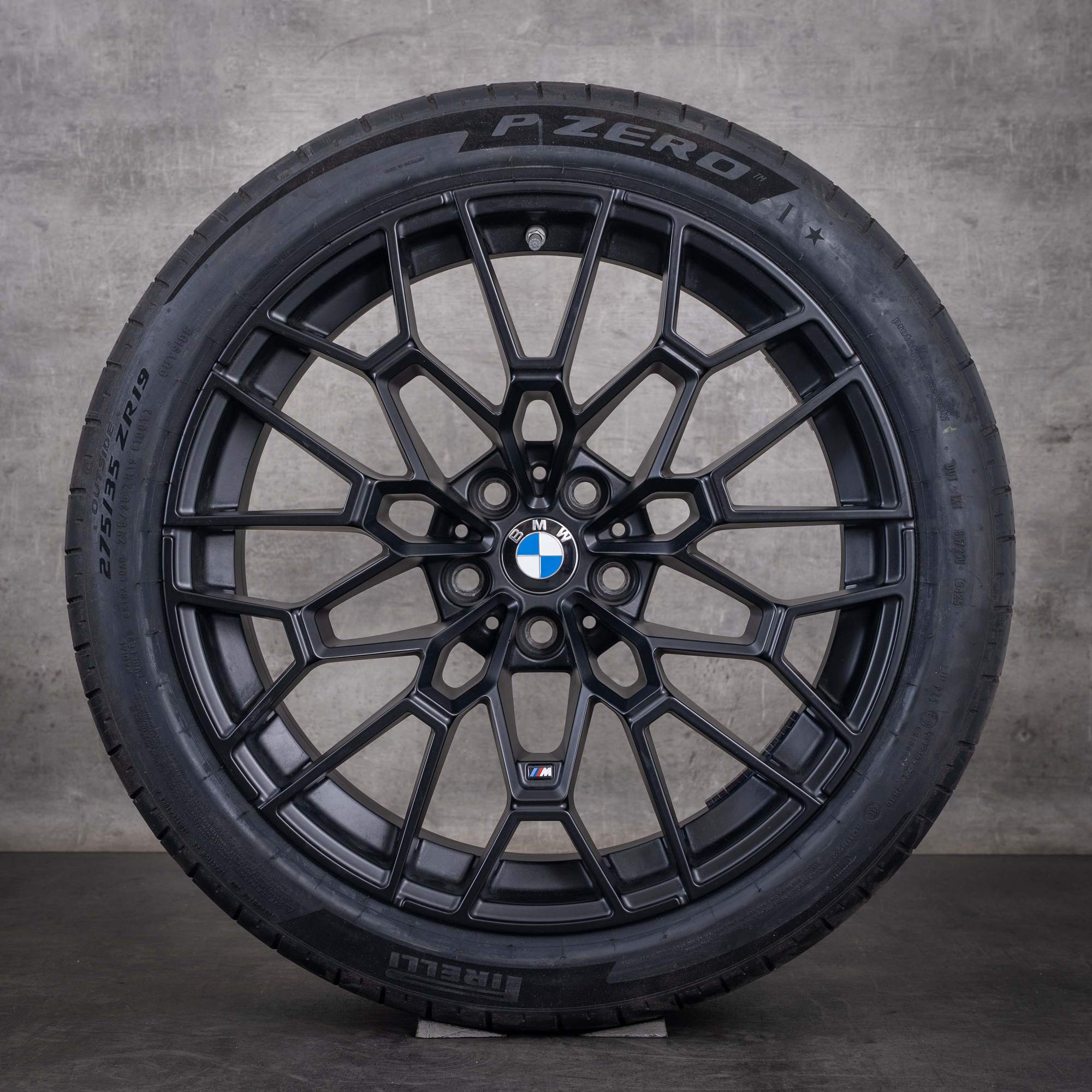 Jantes originais BMW M2 M3 M4 19 20 polegadas G87 G80 G81 G82 G83 pneus de verão Styling 827 M 7884365 7884366 preto mate