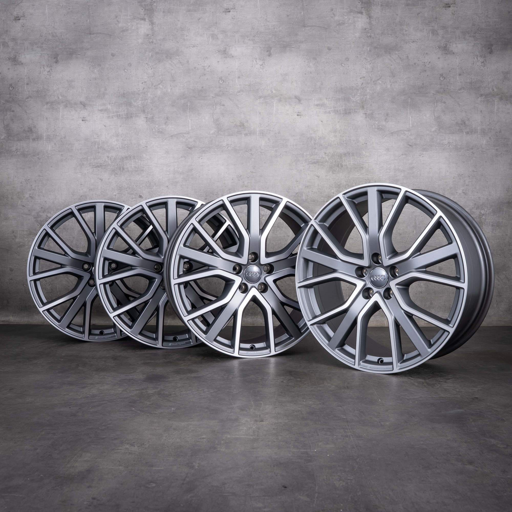 Cerchi originali Audi A6 S6 da 20 pollici 4K C8 4P C9 4K0601025AB in titanio opaco diamantato NUOVI