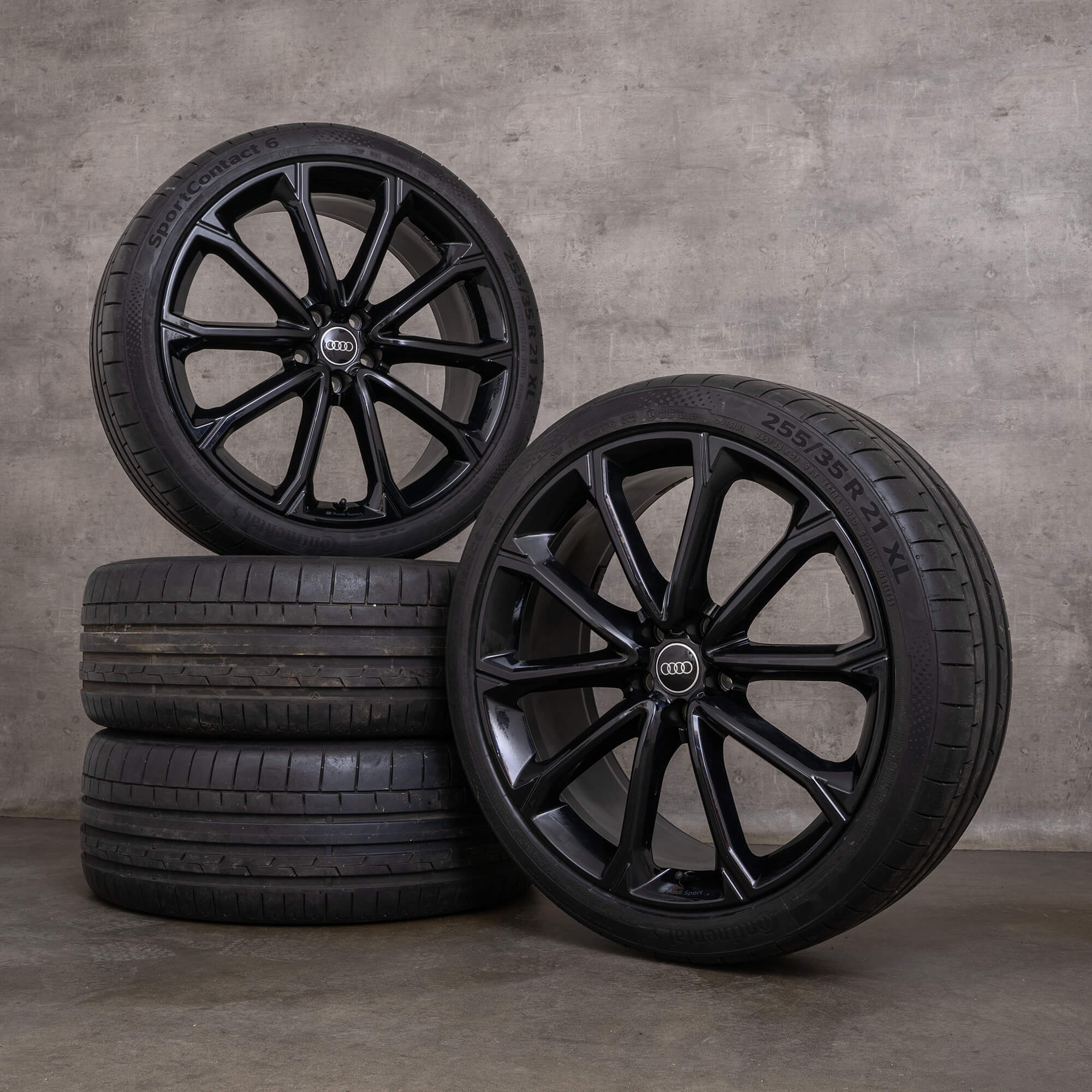 Jantes Audi RS Q3 genuínas de verão F3 21 polegadas 83A601025AG Preto polígono