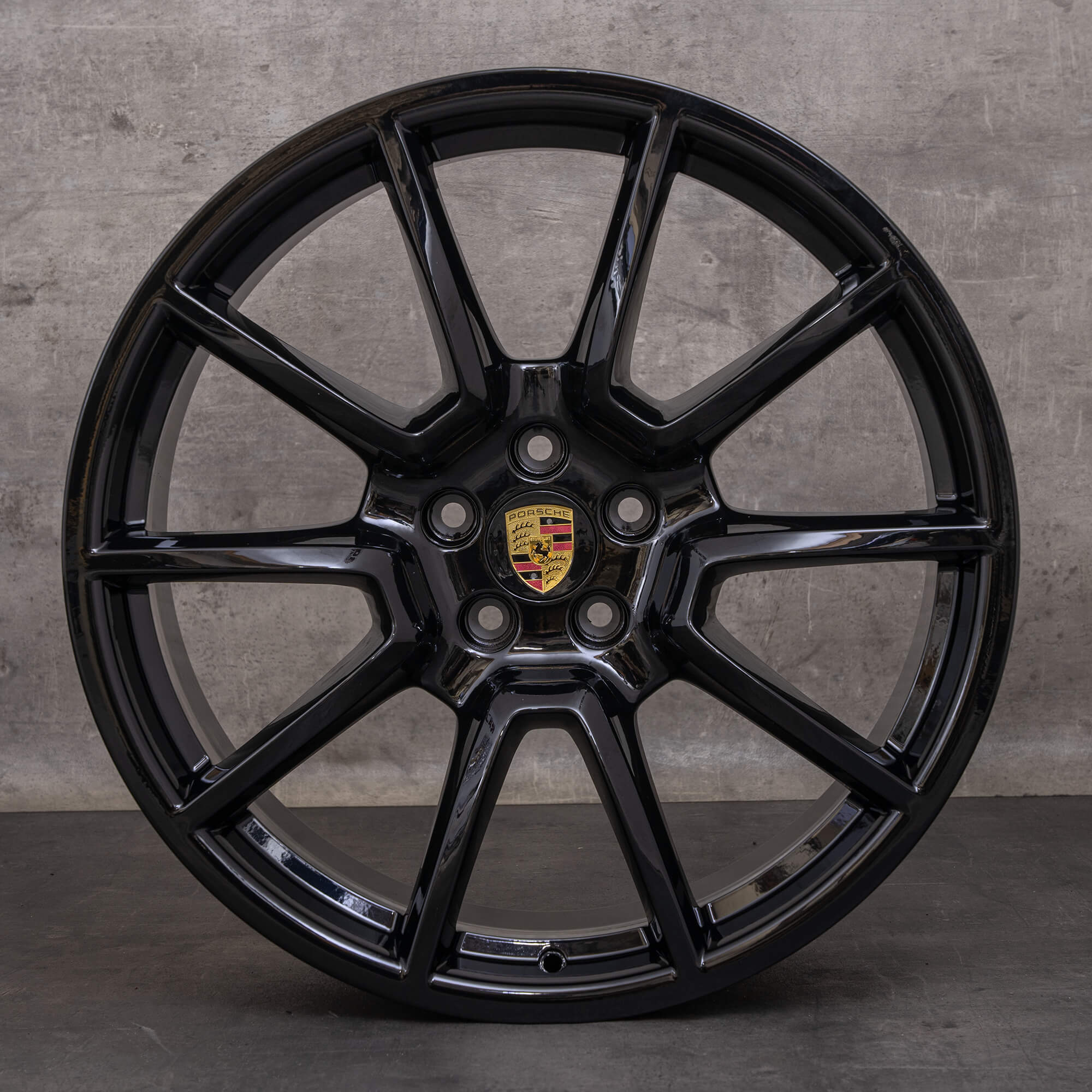 Originale Porsche Macan II felger 20 tommer 95B601025BH 95B601025BJ svart blank