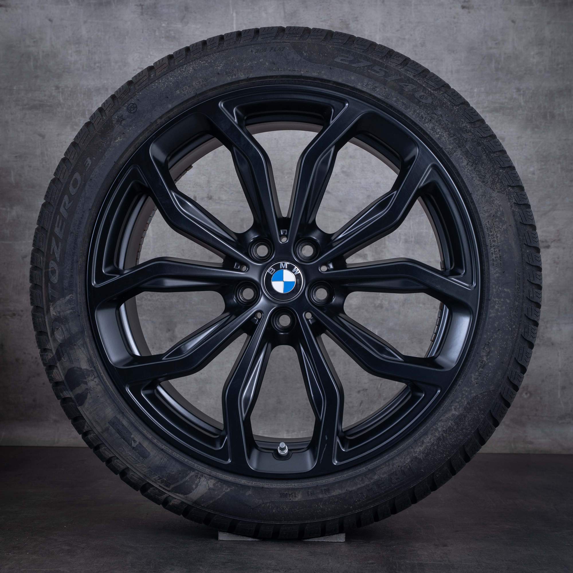 Pneus de inverno originais BMW X3 X4 de 20 polegadas G01 G02, estilo 695 6877329 6877330 preto mate