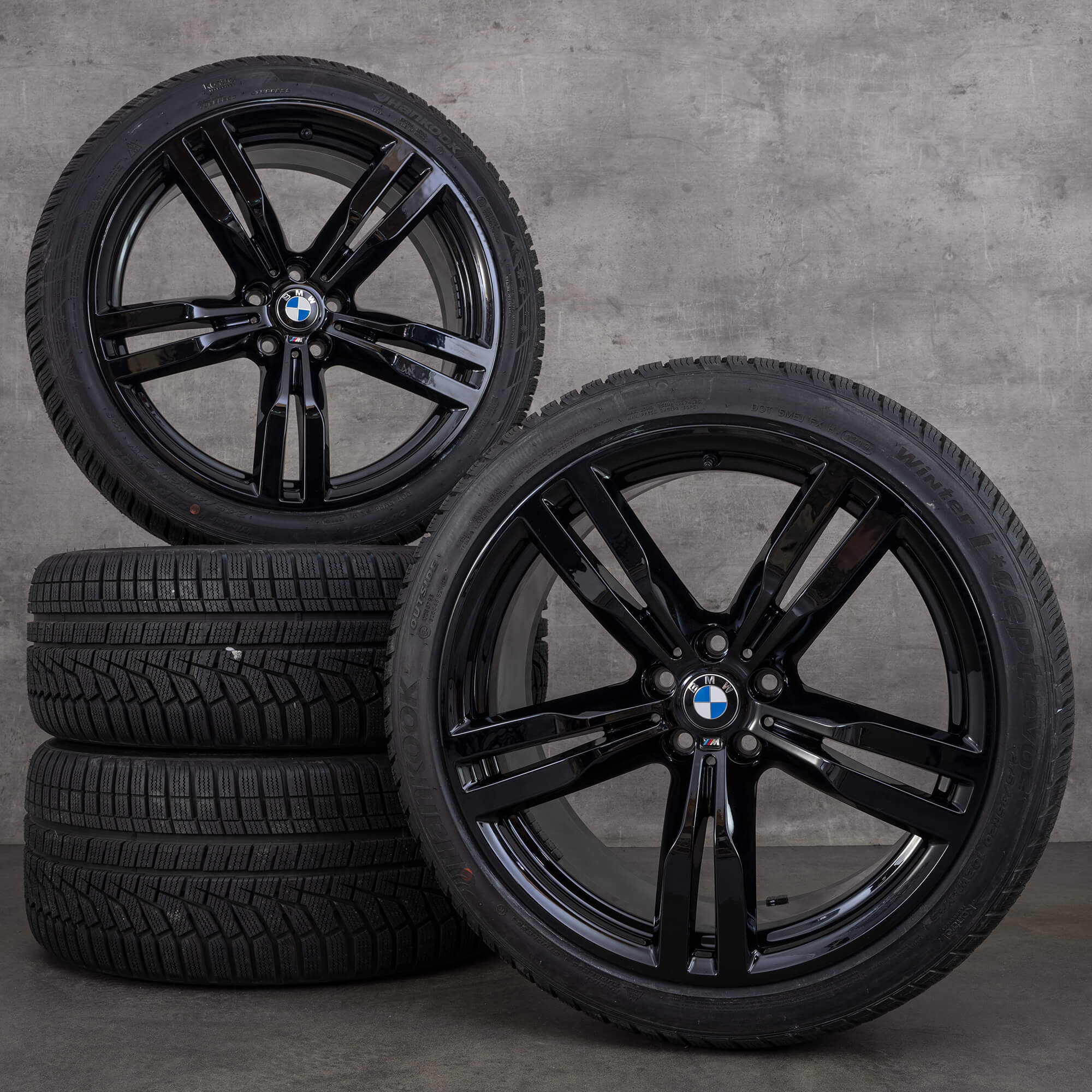 OEM BMW 6 series GT 7 winter wheels 20 inch G11 G12 G32 rims styling 648 M 7850581 7850582 black glossy